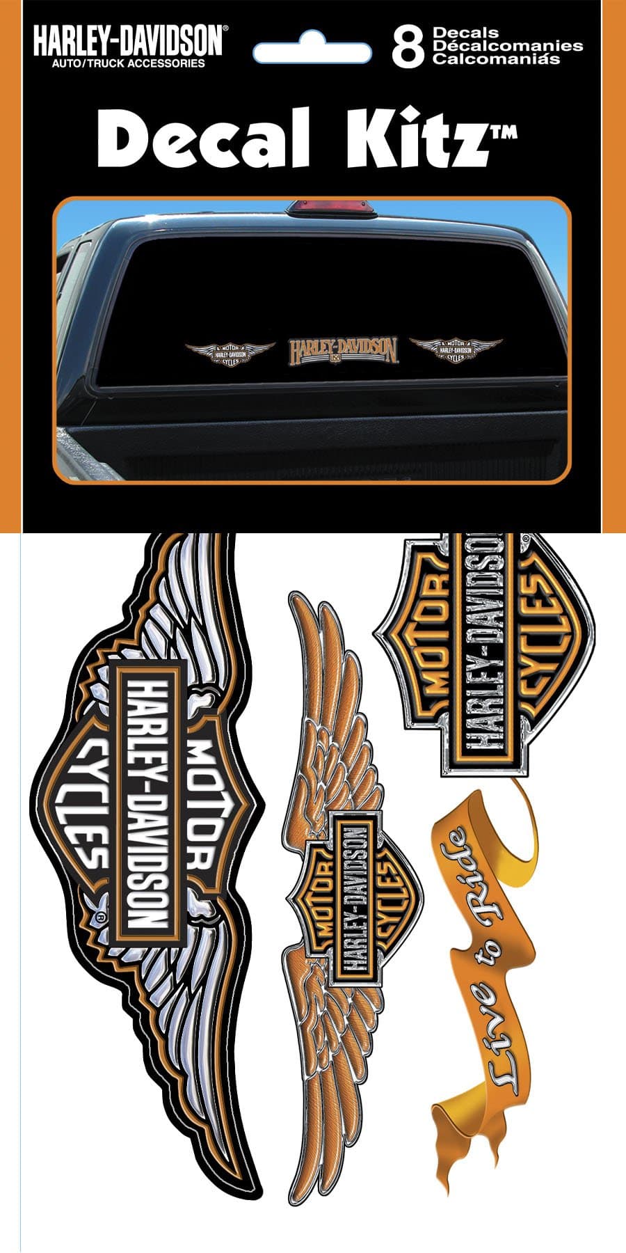 Graphics 3900 Harley-Davidson Vinyl Decal Kit -8Piece