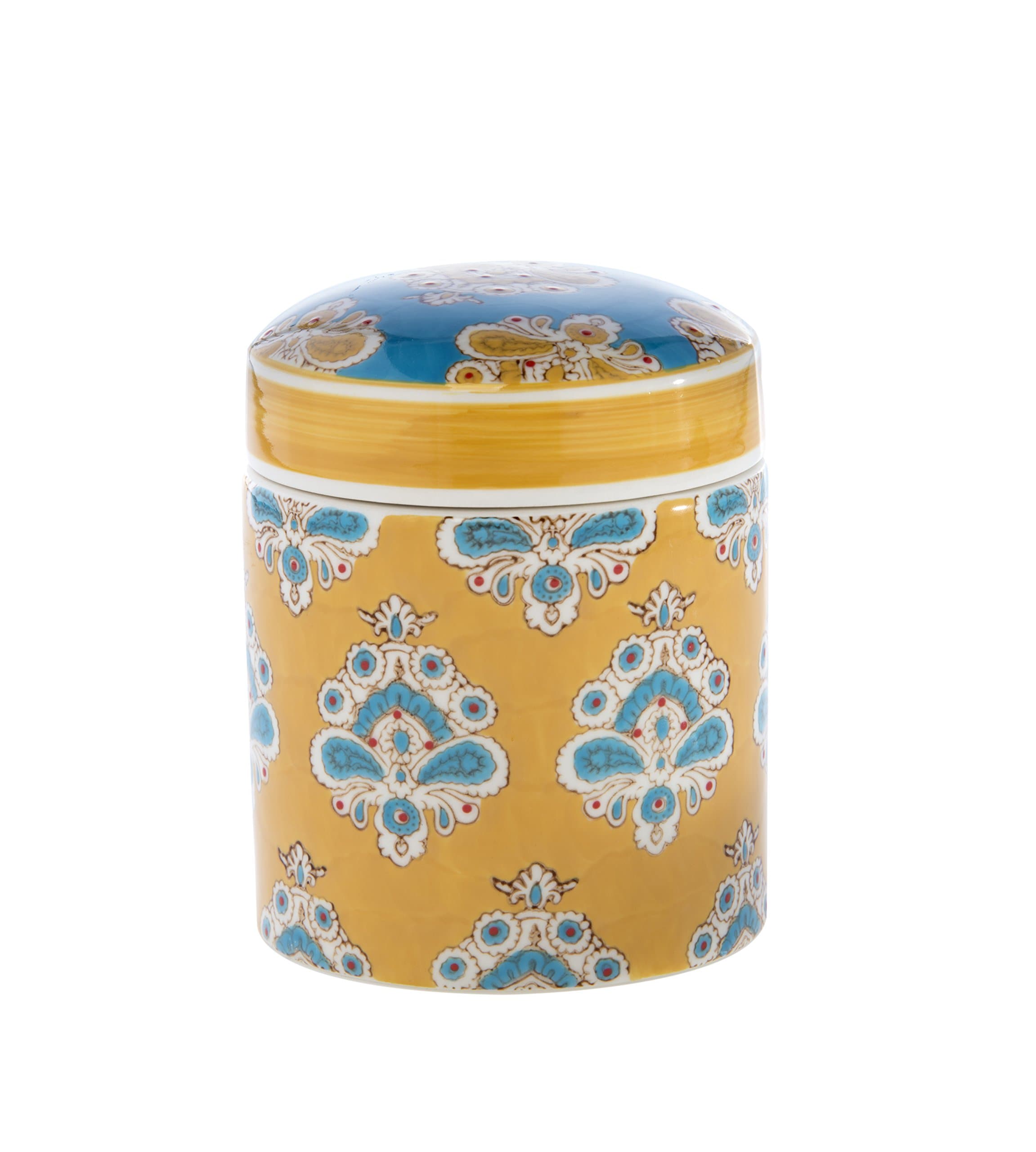 Shiraleah Home Large Yellow Khan Jar, Ceramic