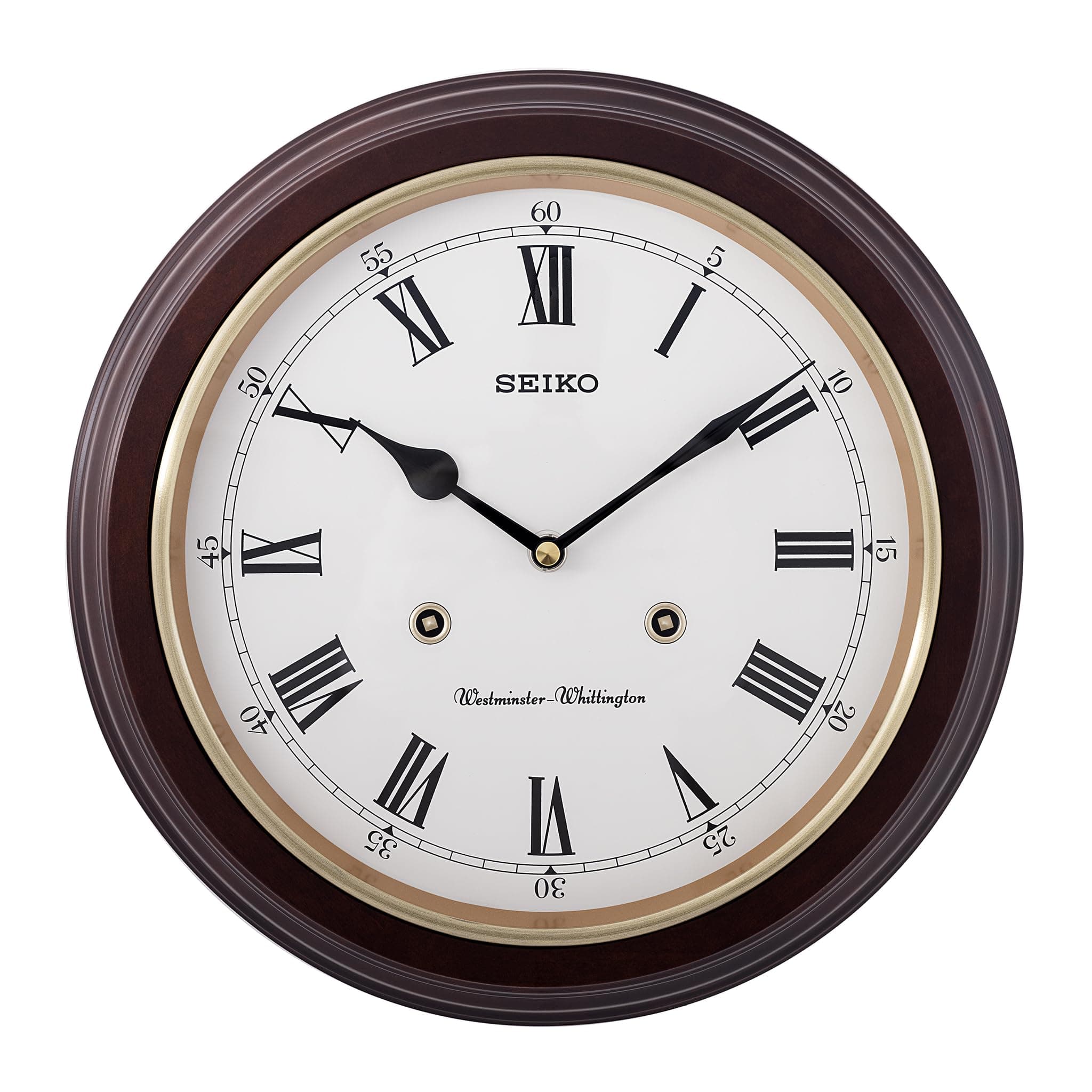 Seiko Wall Clock (31.4 cm x 31.4 cm x 6.1 cm, Brown, QXH202BN)