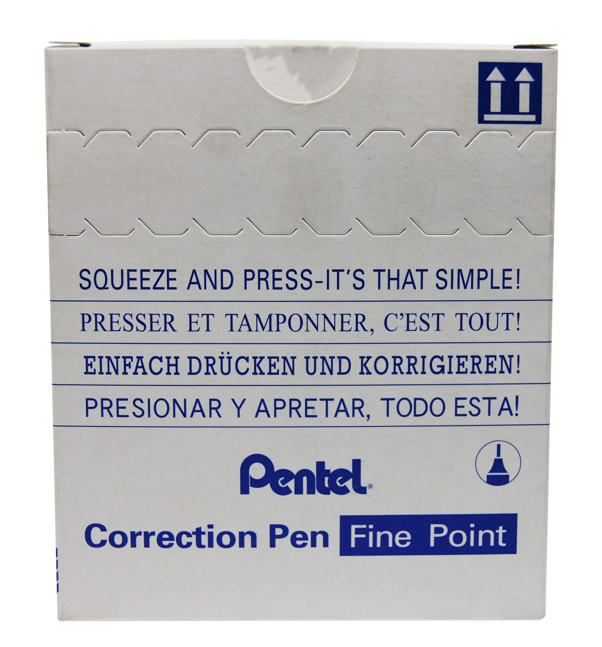 Pentel Micro Correct Correction Fluid Pen Needle Point Precision Tip 12ml Fine Ref ZL31-W [Pack of 12] Pen (Zl31) PE-ZL31-W