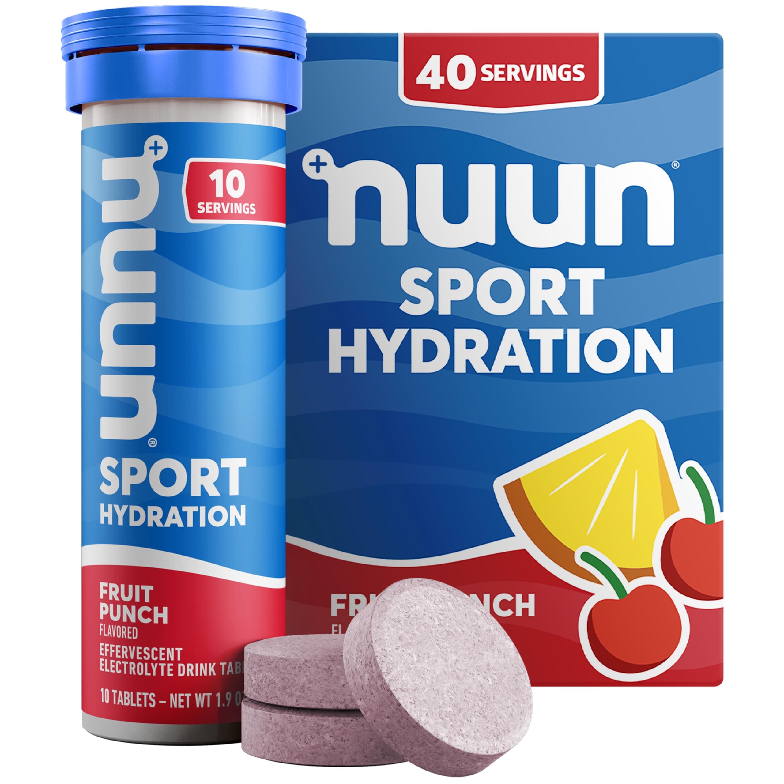 Sport: Electrolyte Drink Tablets, Fruit Punch,10 Count (Pack of 4)