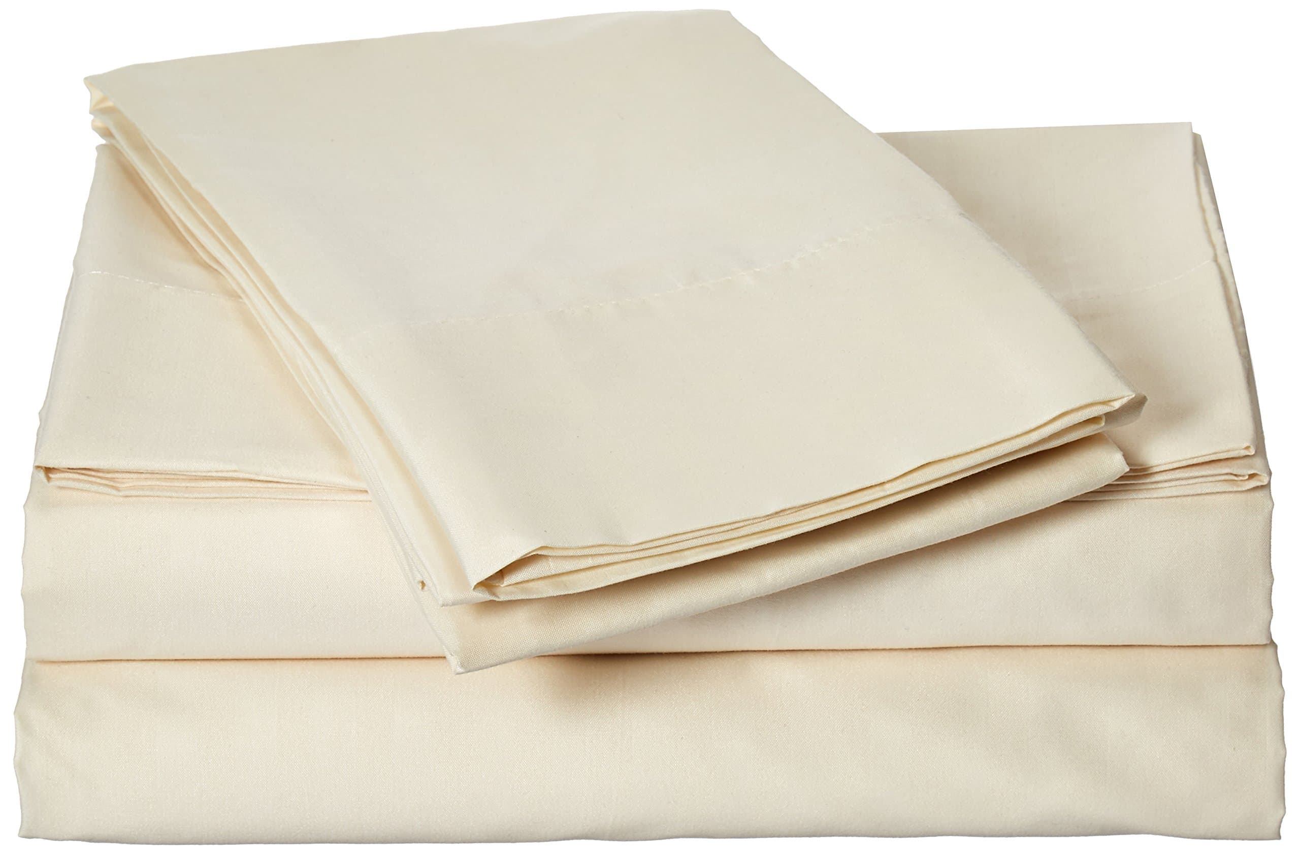 Comfort Linen 300 Thread Count Cotton Dobby Stripe Sheet Set- Assorted Colors/sizes, Full - Ivory