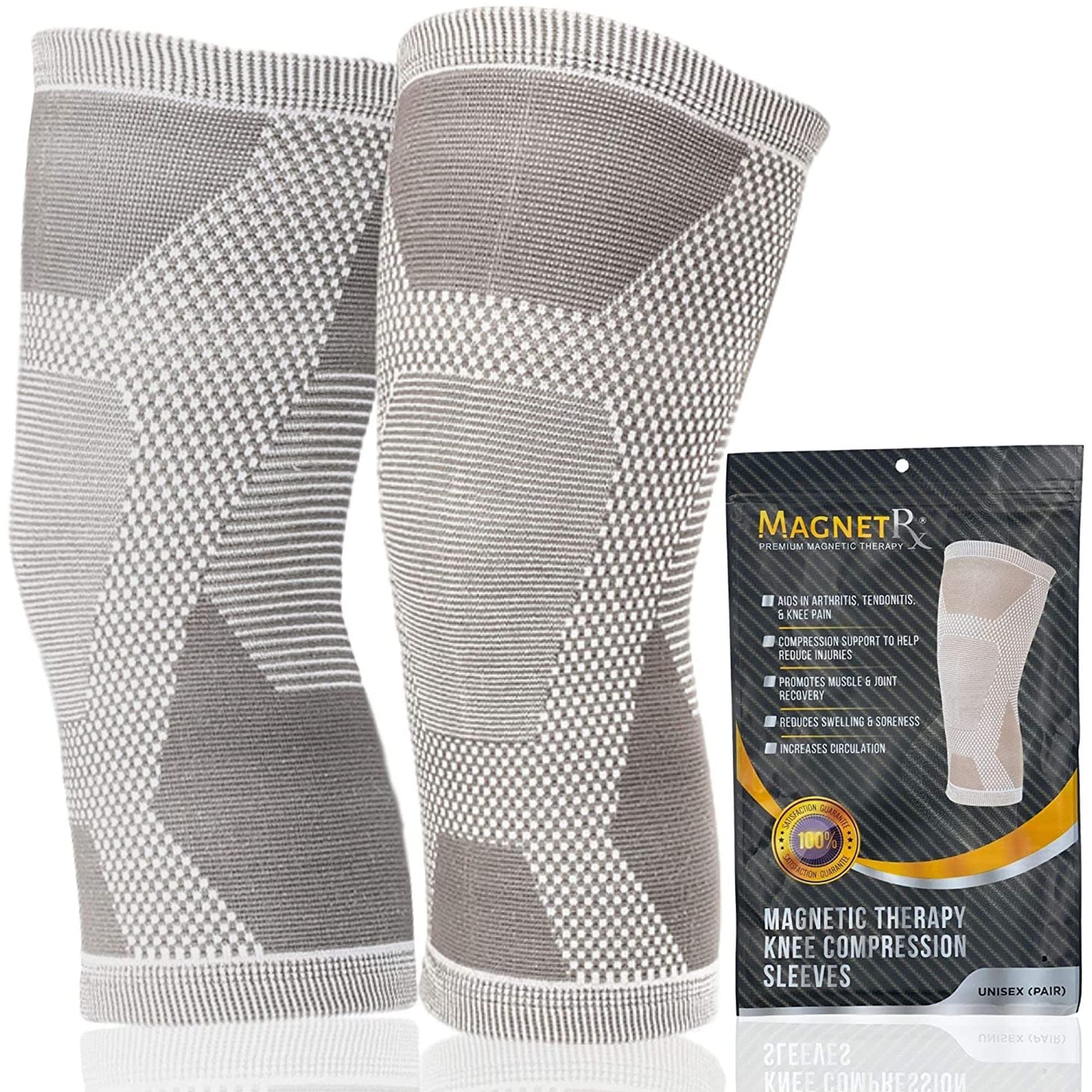 MagnetRX® Magnetic Knee Compression Sleeve - (2-Pack) Knee Support with Magnets for Knee Comfort & Recovery - Magnet Knee Brace Support (X-Large)