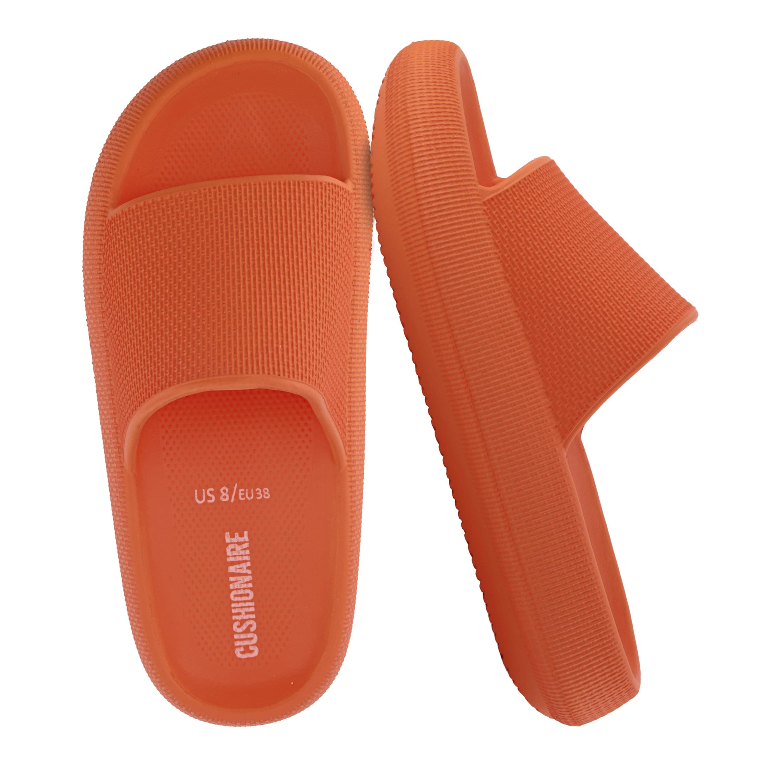 CUSHIONAIRE Women's Feather Cloud Recovery Slide Sandals with +Comfort