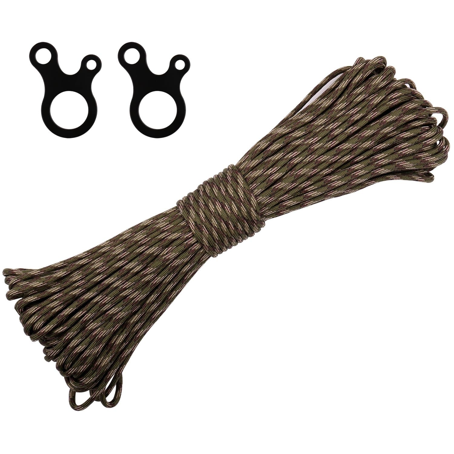 Morric Premium Polyester Accessory Cord 4mm Pre Cut Smooth Braid Rope Parachute 550 Paracord with 2 pcs buckles Survival Gear for Camping Outdoor Hiking Wristband Bracelet