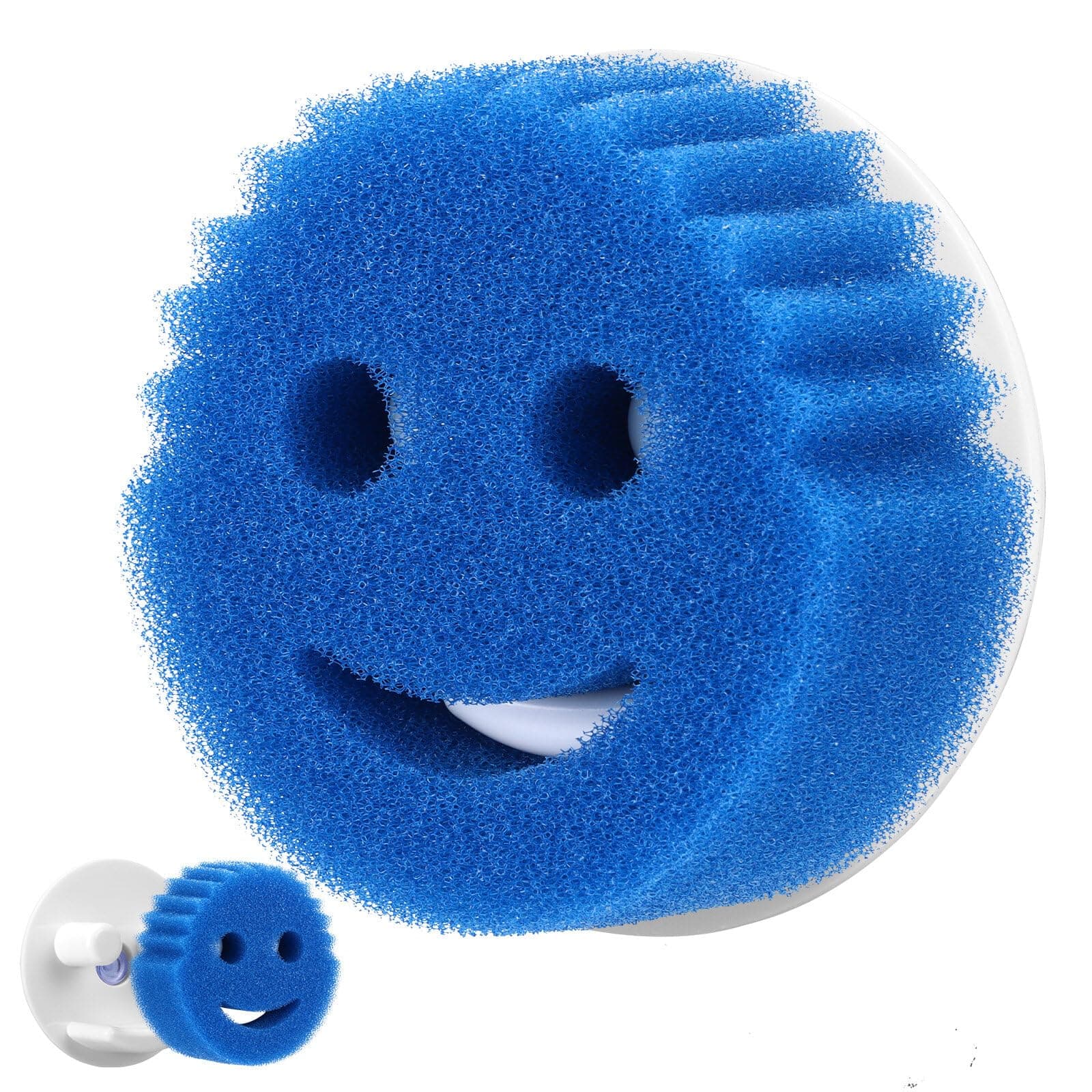 Scrub Sponge Holder for Daddy Mommy, Scrub Holder for Kitchen with Suction Cup, Organize Your Sink with Our Sponge Holder, Designed for Round Funny Sponges, Dishwasher Safe (Sponges Included)