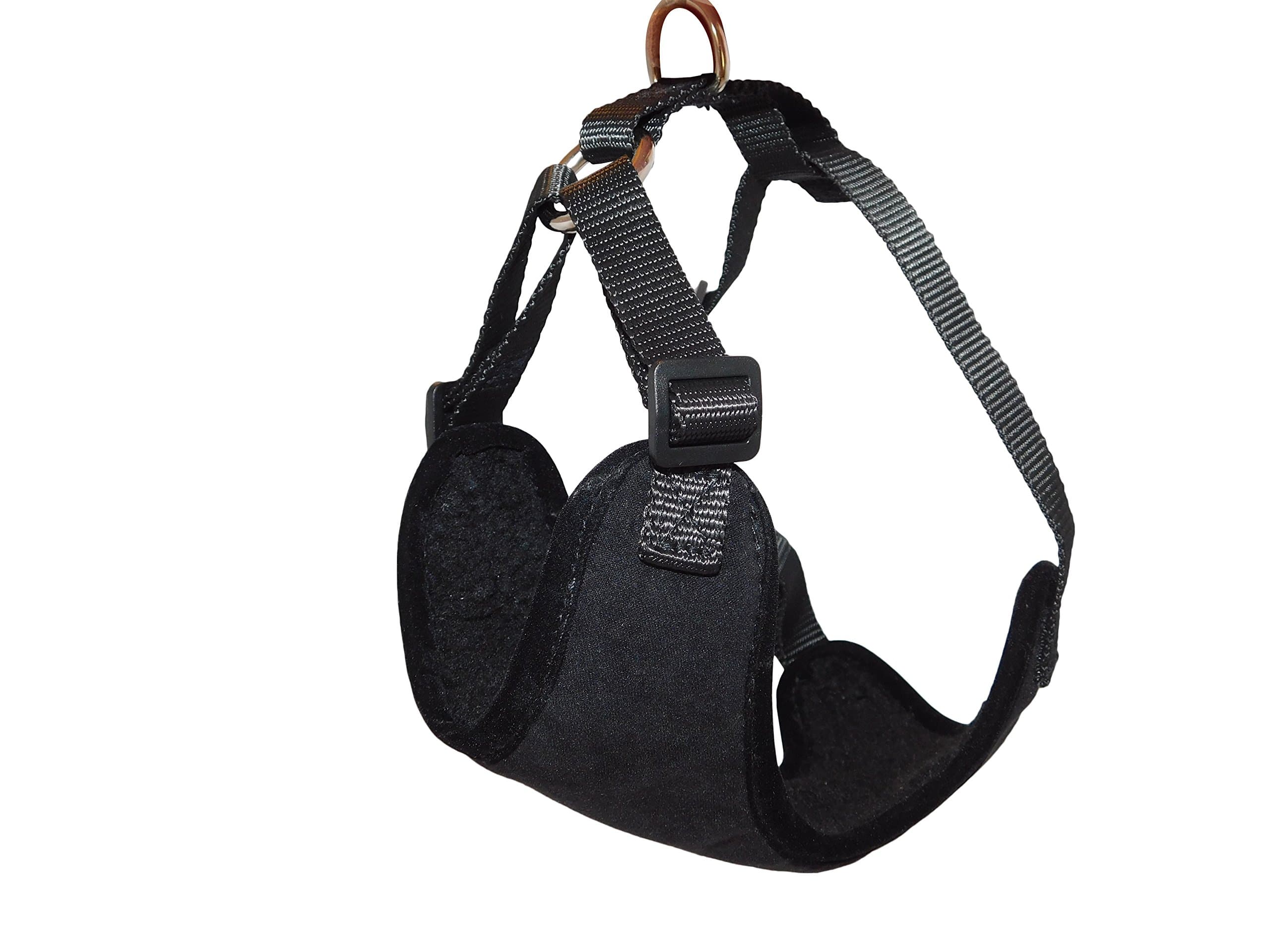 Soft and Adjustable No Pull Dog Harness (XS, Black/Black) by Stella & Bear Co.