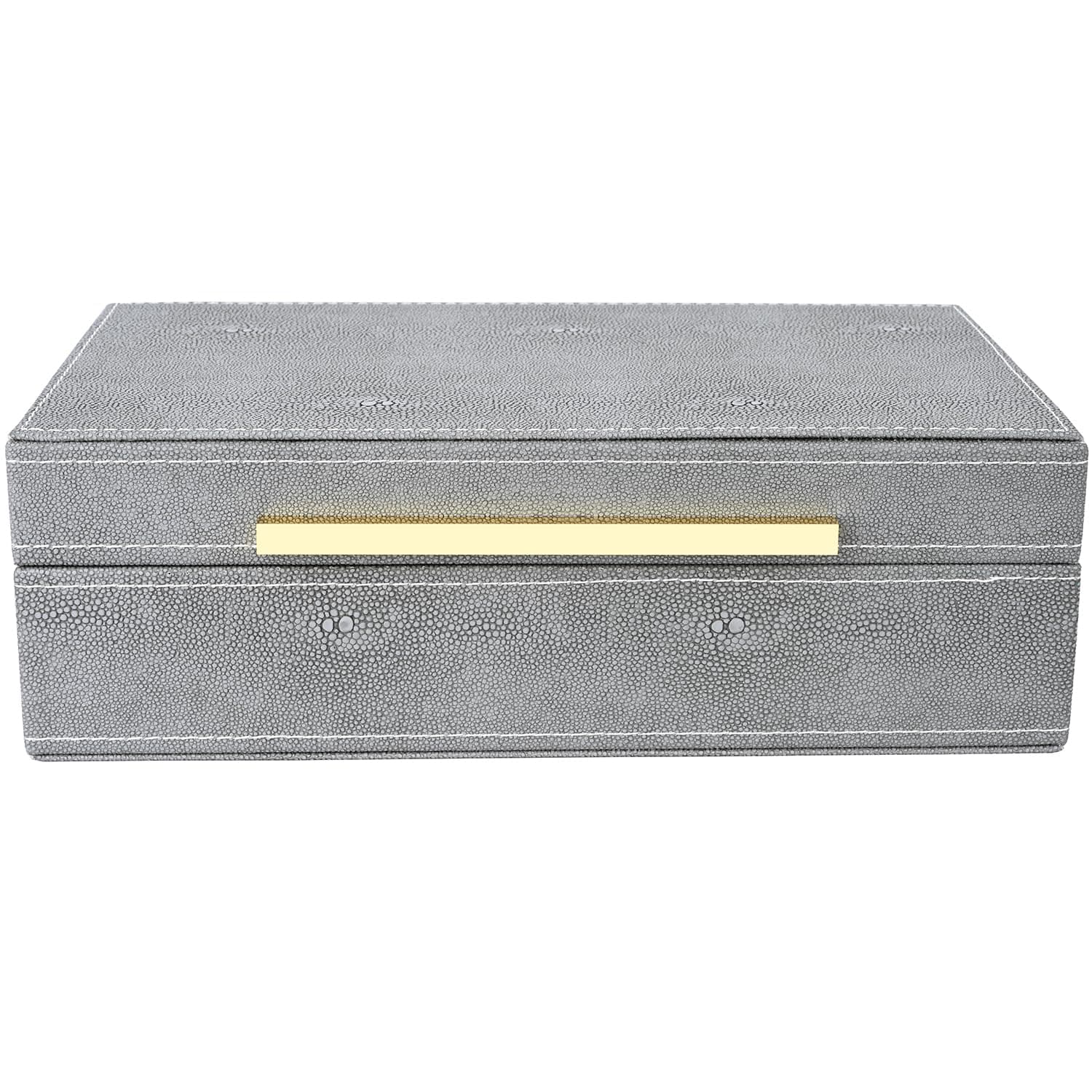 Grey Shagreen box Faux Leather Decorative Box,Keepsake And Memory Storage Small Decorative Boxes with Lids for Modern Home Decor Jewelry Box Organizer