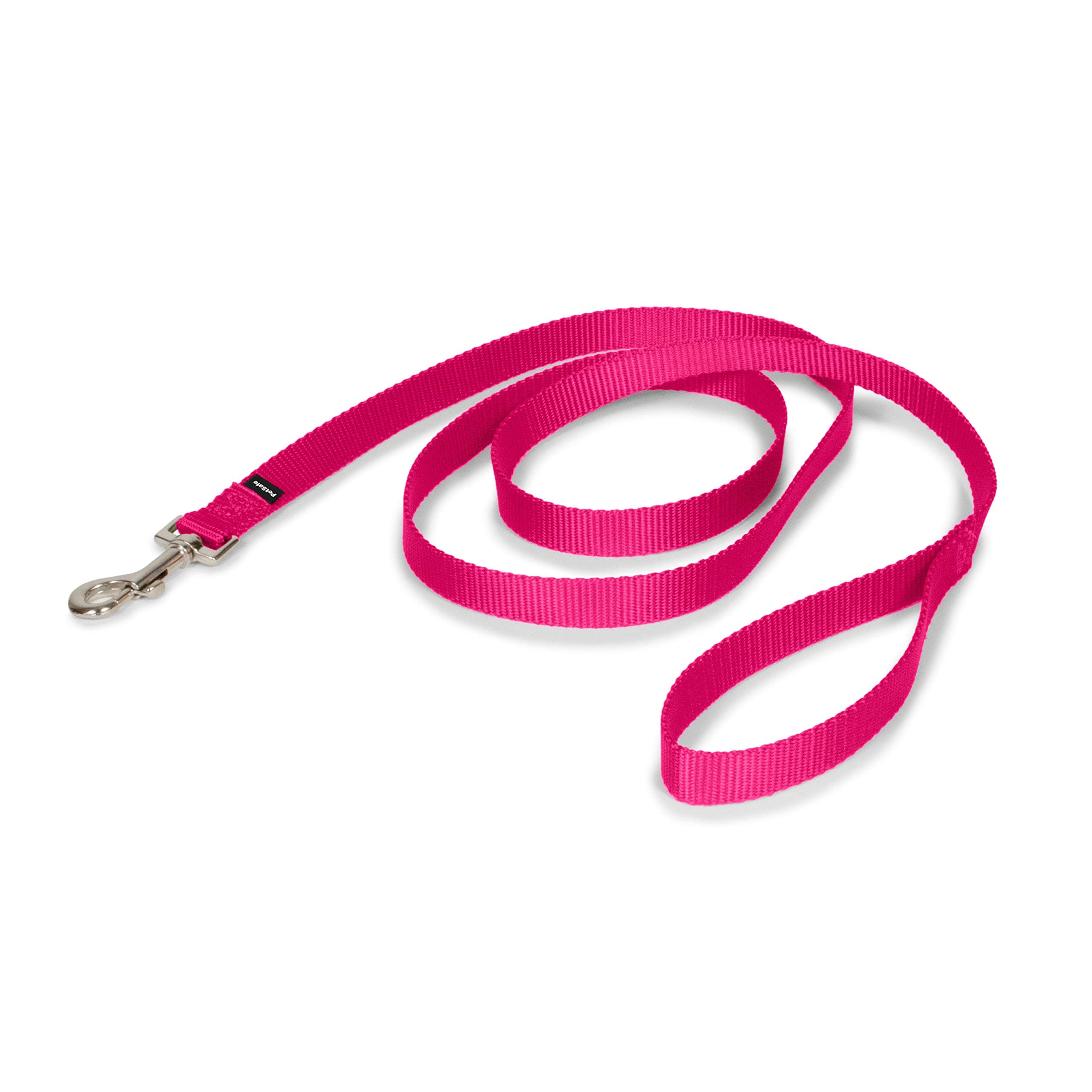 Nylon Leash - Helps Maintain Secure Connection on Walks - Durable Pet Leash with Easy Clip - 3/4 in. x 6 ft. - Raspberry