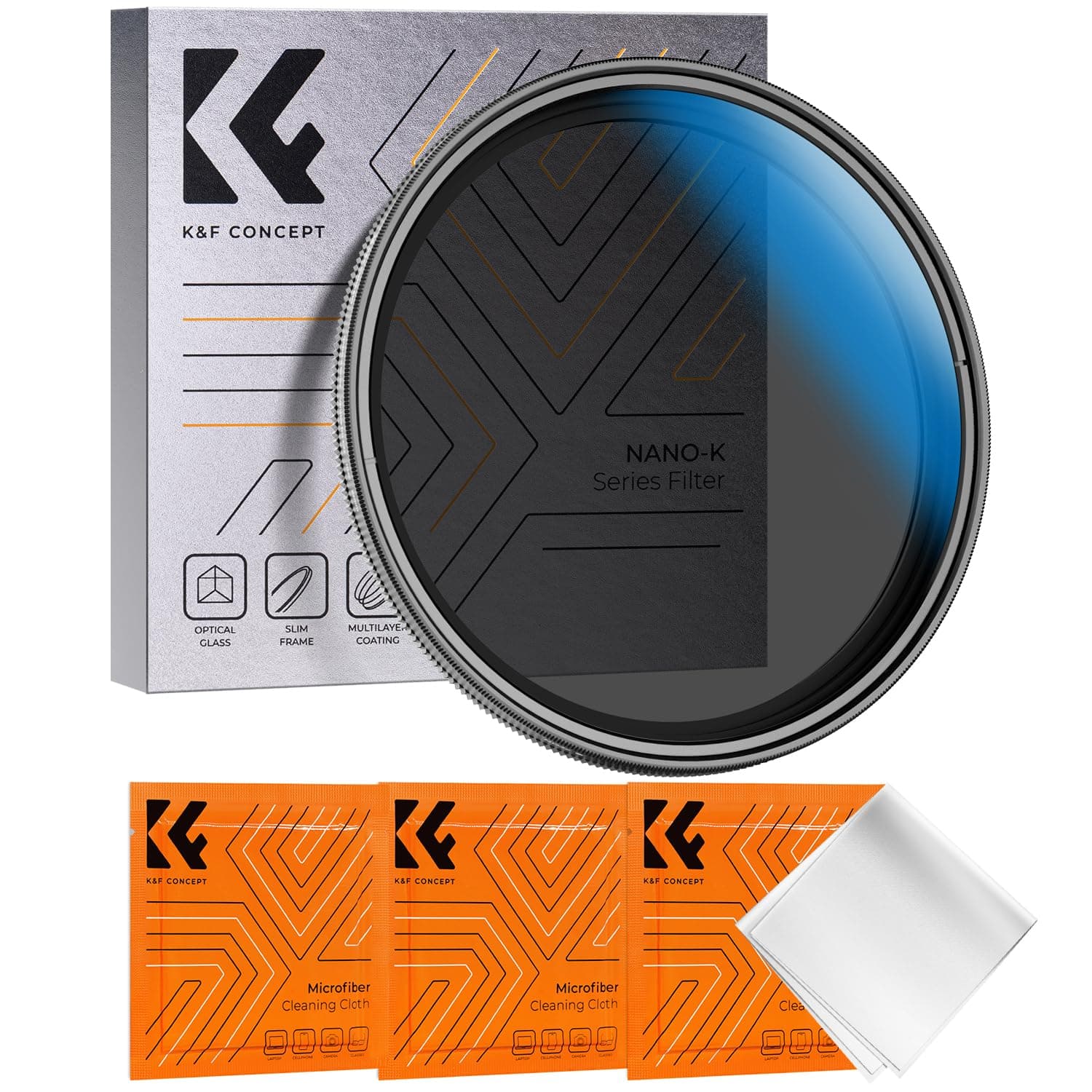 K&F Concept 62mm Variable ND2-32 Lens Filter (1-5 Stops) No X Cross with 18 Multi-Layer Coatings for Camera Lens