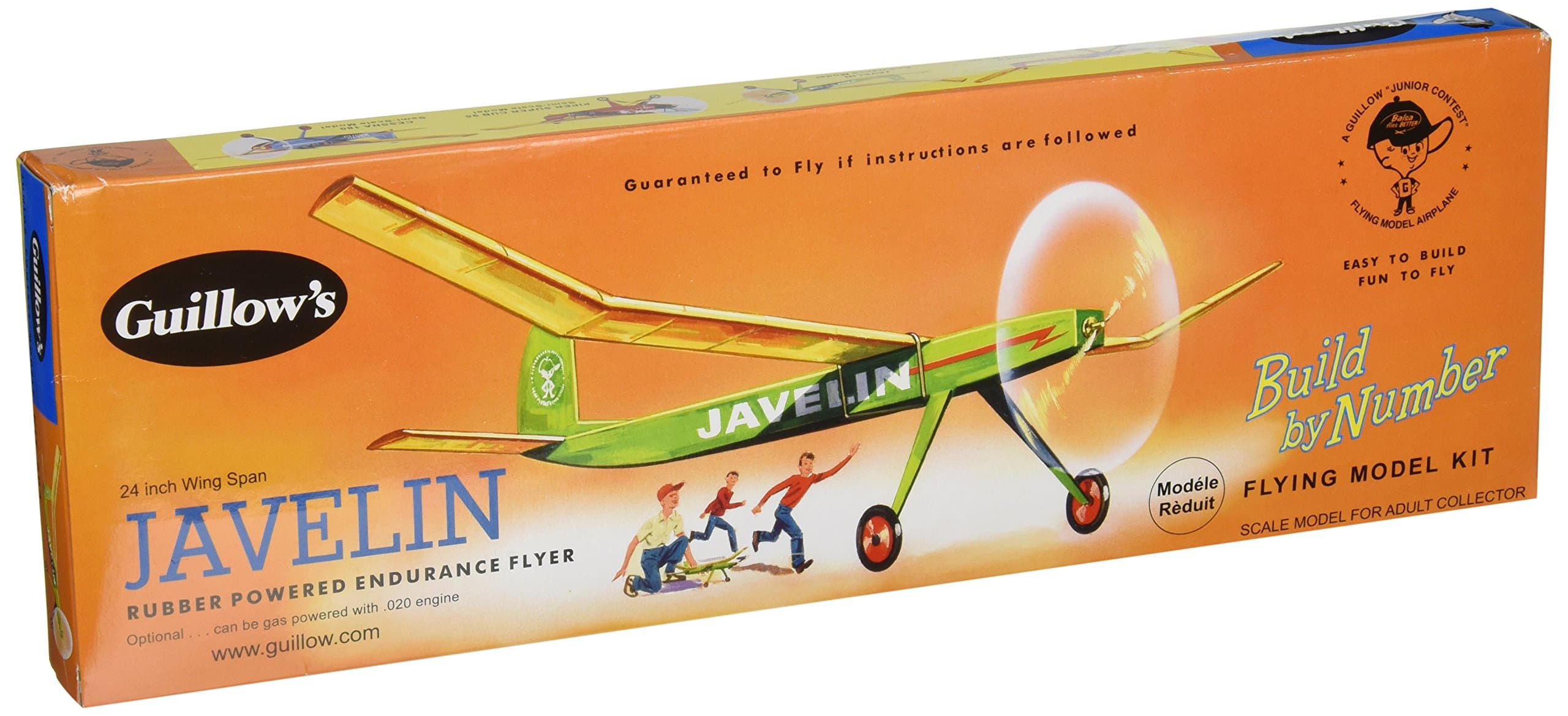 Guillow's Javelin Rubber Powered Endurance Flyer Model Kit