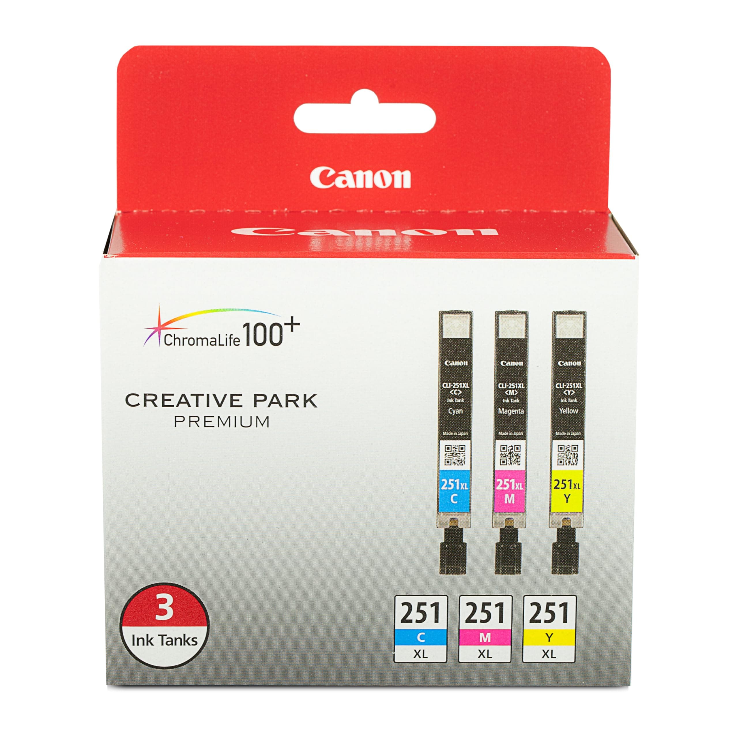 CLI-251XL 3-Ink Value Pack, Compatible for MX922,iP8720,iX6820,MG7520, MG6420, MG5620, and MG5721 Printers