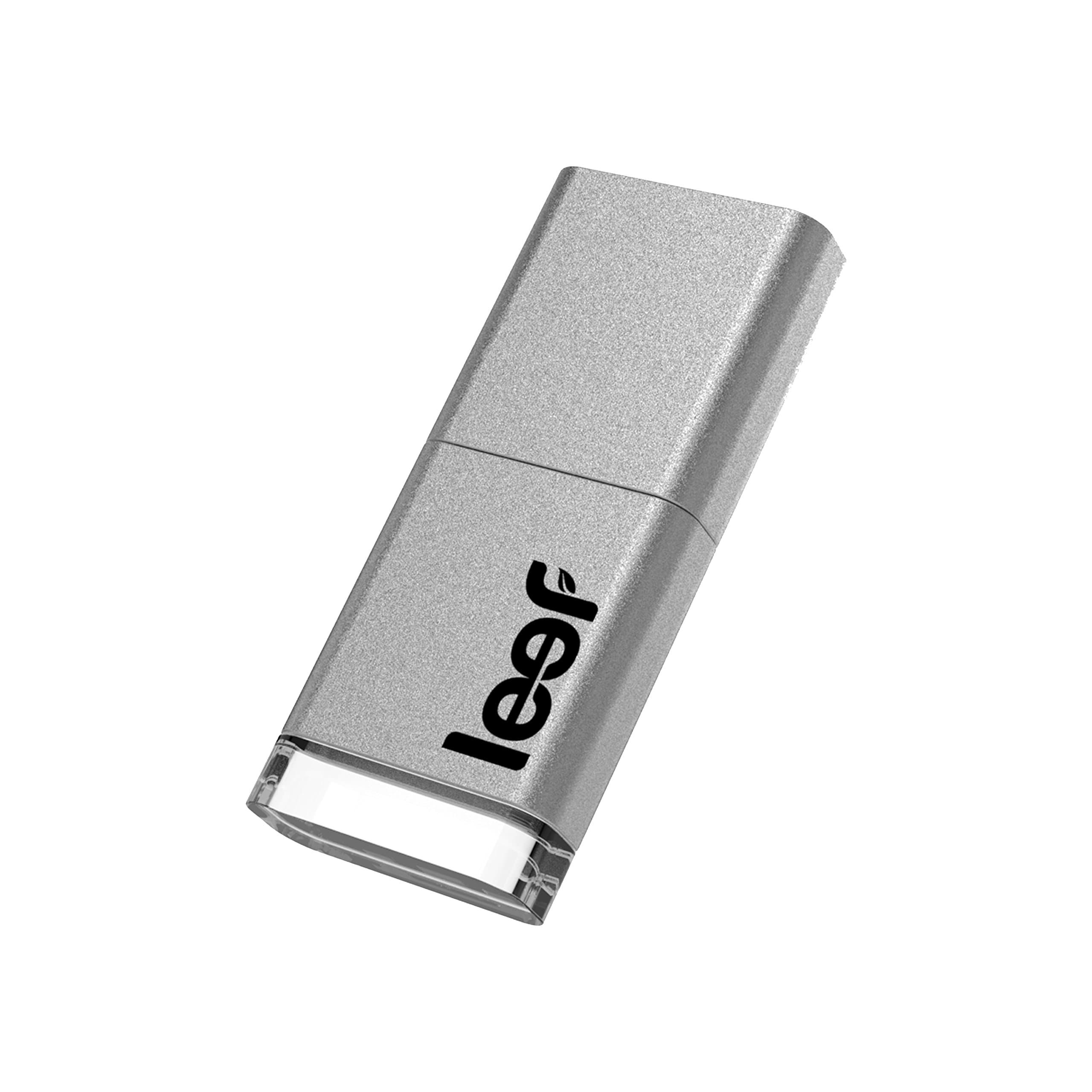 Leef Magnet USB 3.0 16GB USB Flash Drive with LED, Magnet Cap and PrimeGrade Memory (Silver)