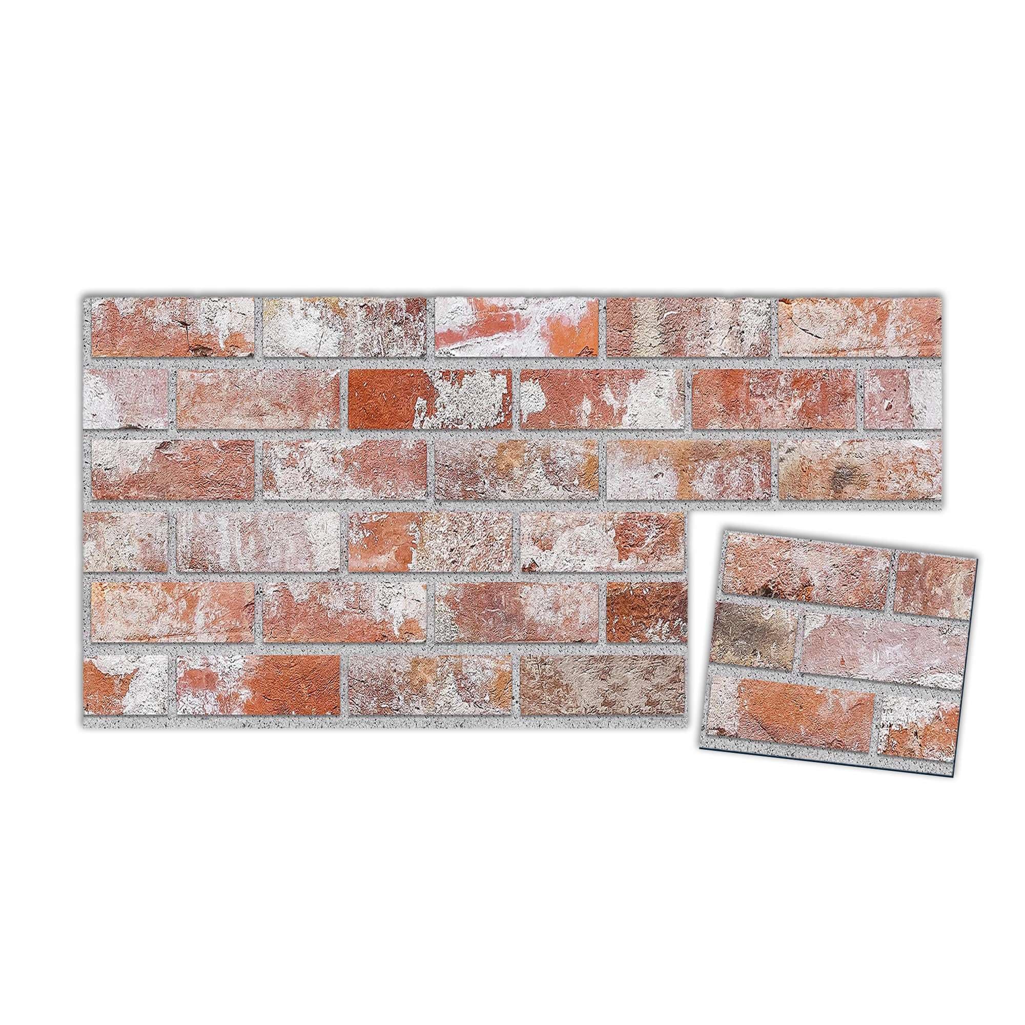 IZODEKOR 3D Wall Panels Brick Effect - Cladding, Stone Look, Styrofoam Facing for Living Room, Kitchen, Bathroom, Balcony, Bedroom and Back of Counter | Stone House (10" x 10" Sample)