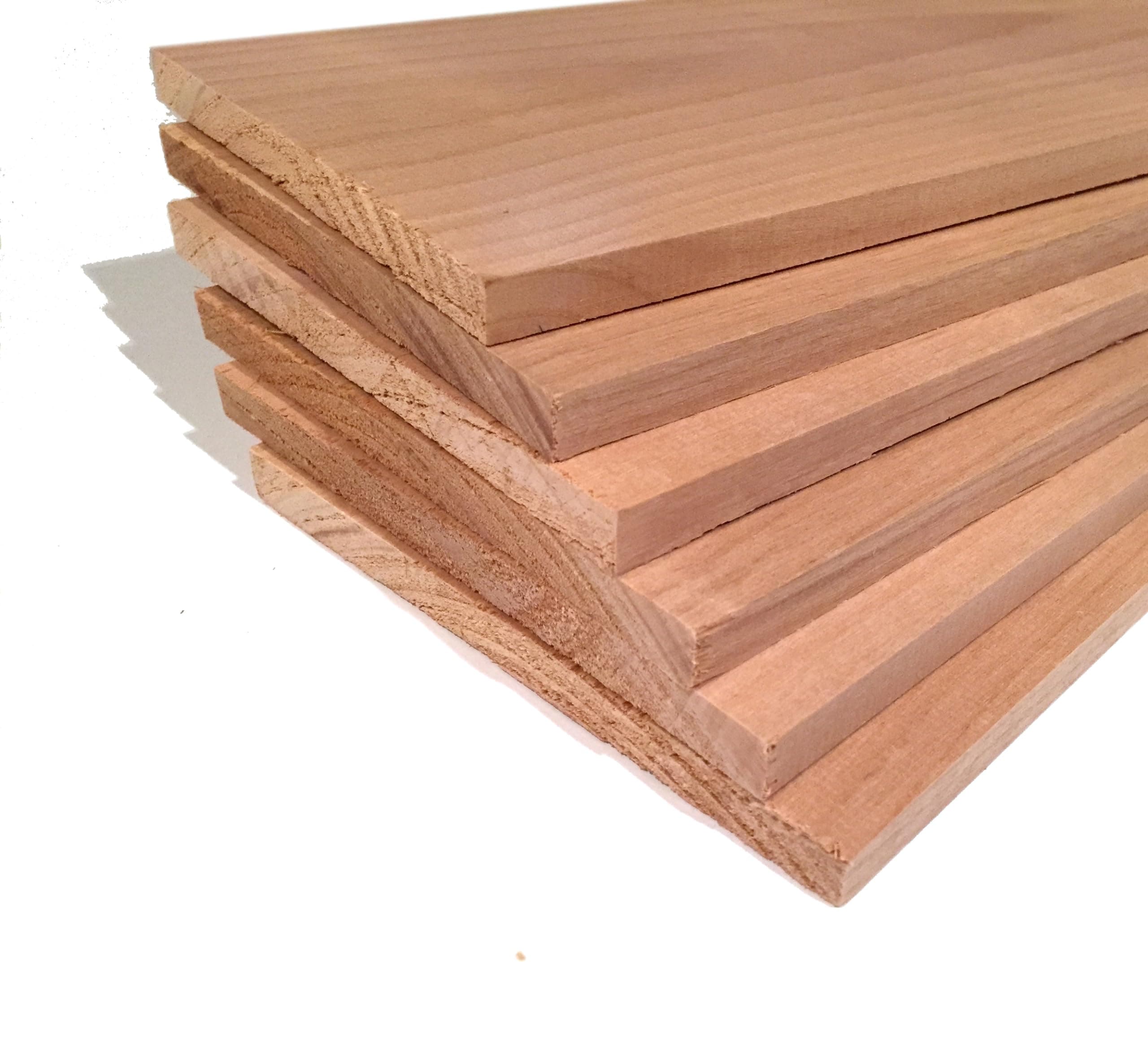 12 Cedar Grilling Planks (Single Serving - 7.5" Long) - Perfect for Salmon, Fish, Steak, Veggies and More. Made in USA! Re-use Several Times. Fast Soaking!