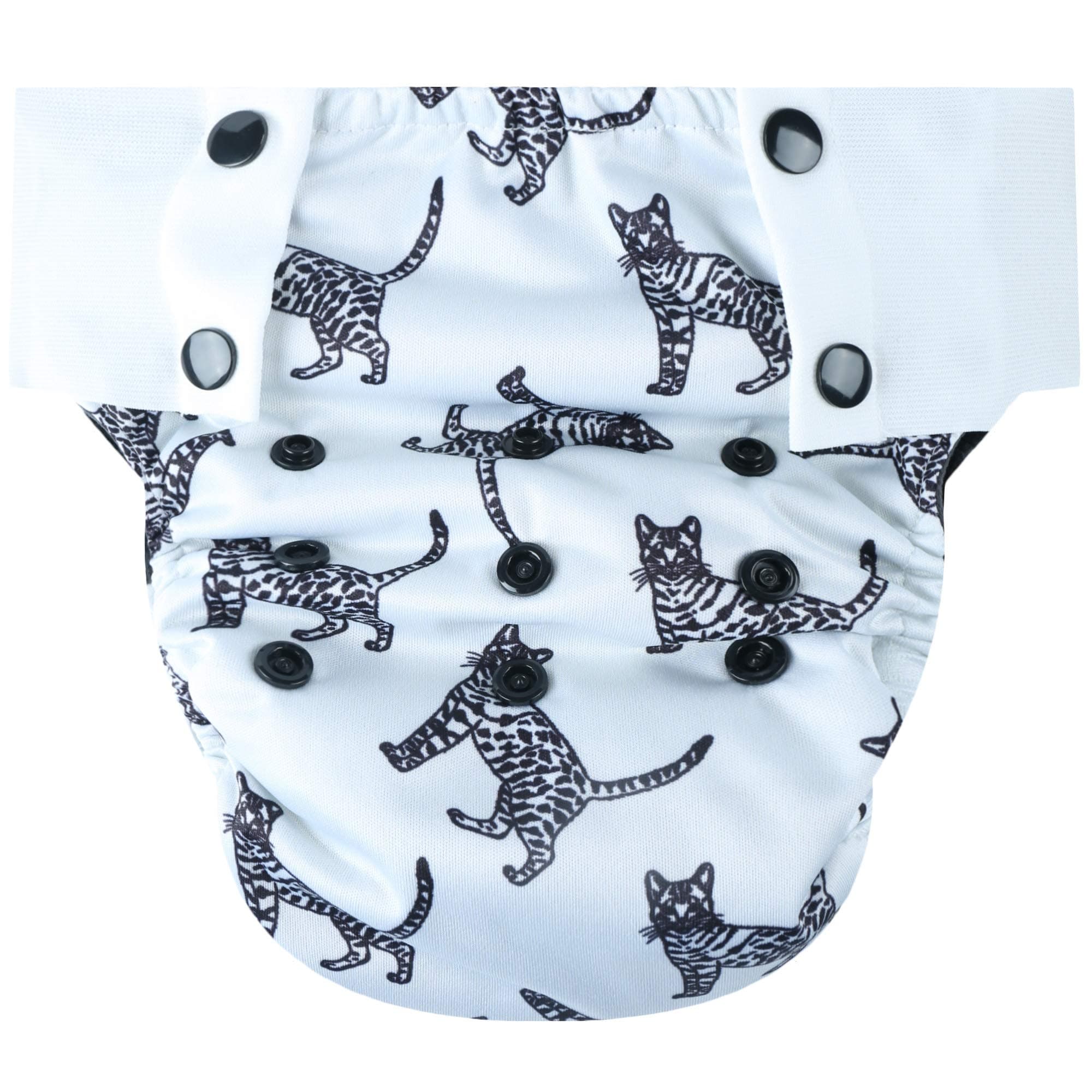 HappyEndings Big Kid Pull On Reusable Cloth Diapers/Training Pants Special Needs (Large, (Fits 45-65 Pounds), Cats)
