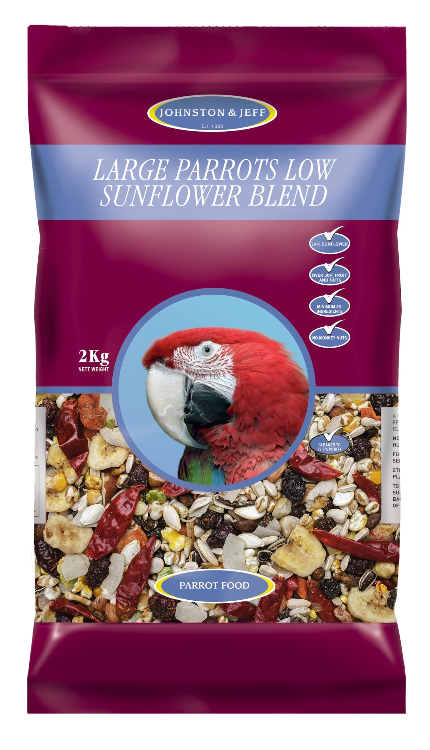 Johnston & Jeff Low Sunflower Large Parrot 1.8kg