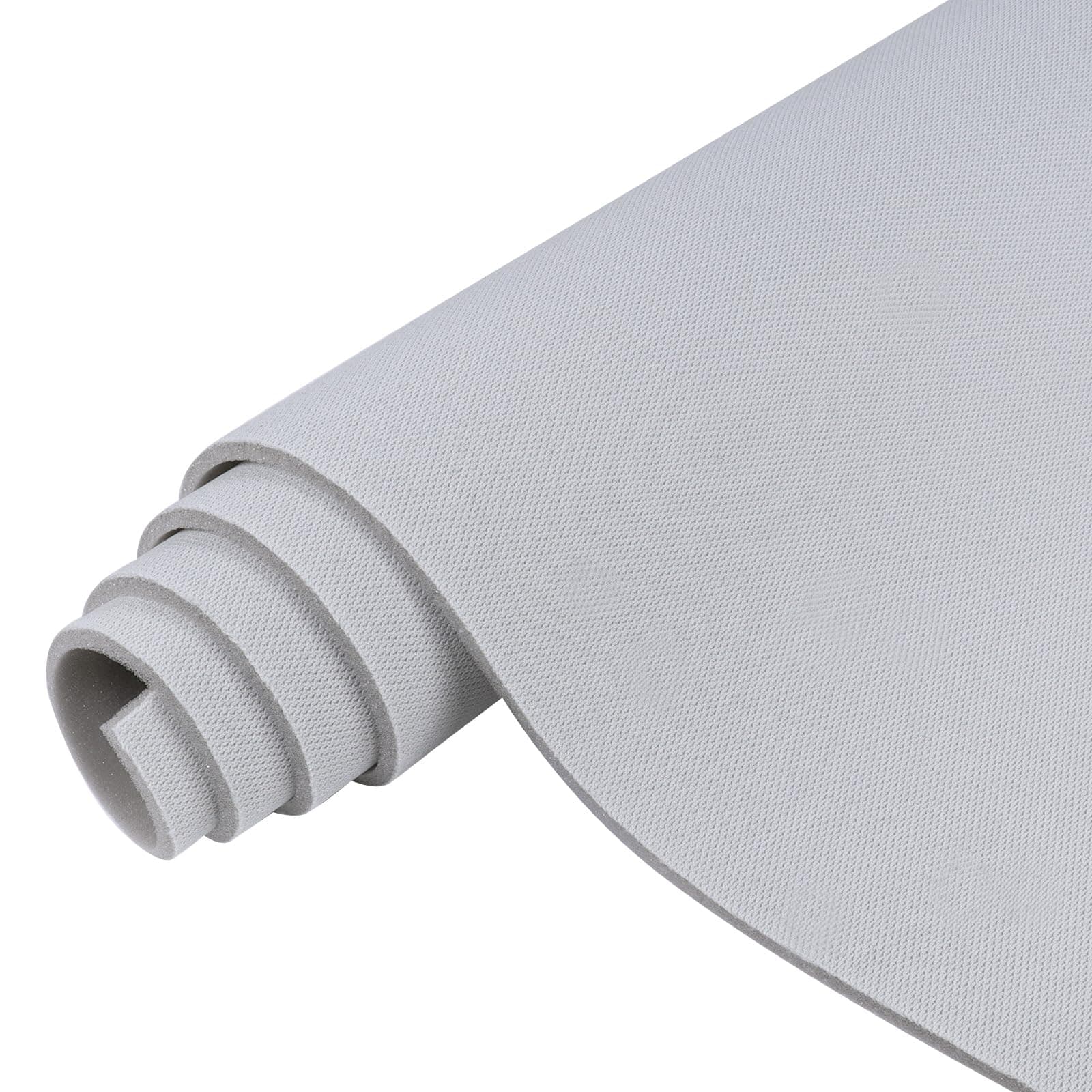 Auto Headliner Fabric Mesh Type 60inx98in with Foam Backing Interior Replacement Headliner Material Car Roof Upholstery Fabric for All Vehicles RV Boat Home DIY, Silver