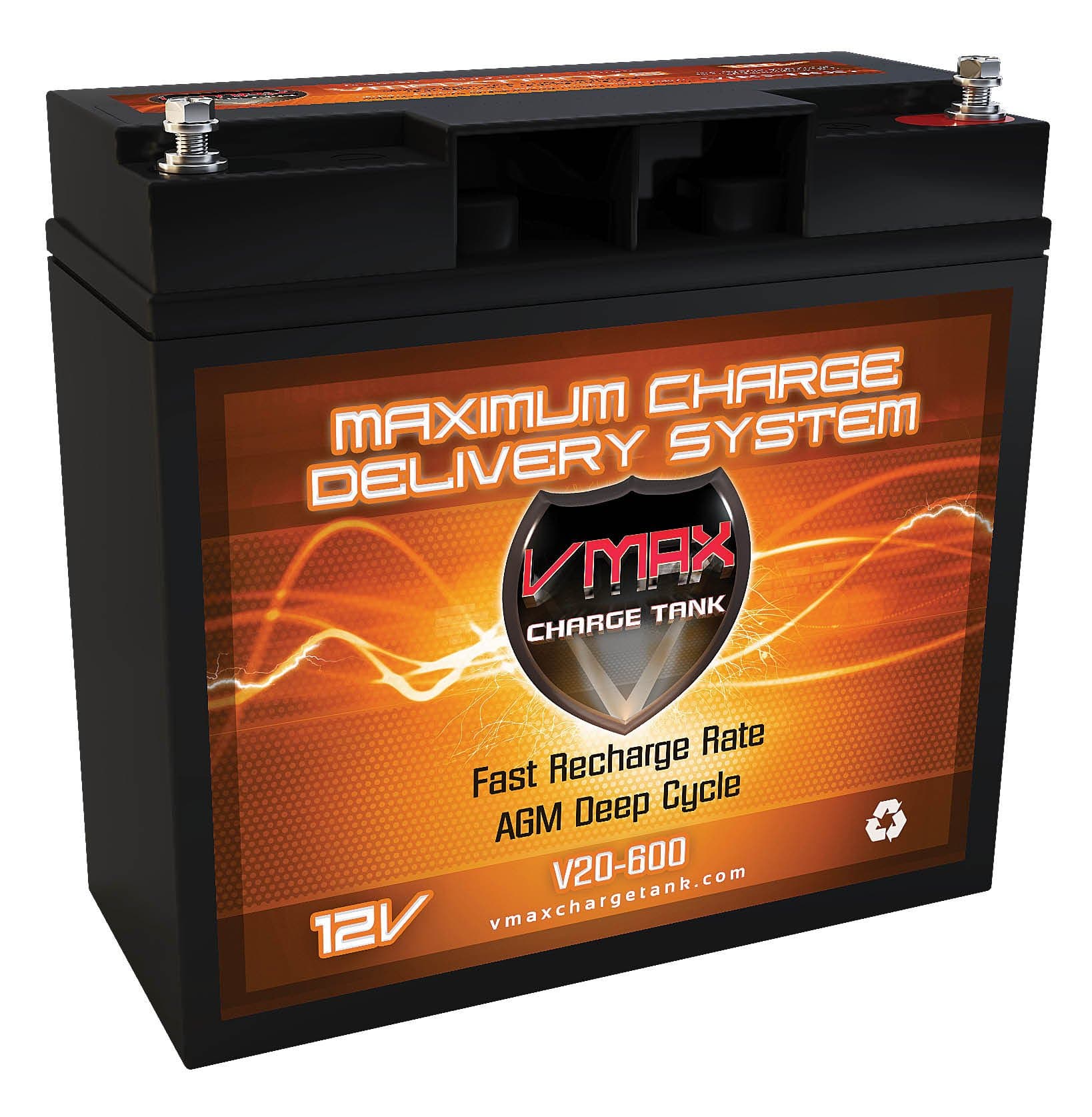 VMAX600 AGM Group 1/2 U1 Deep Cycle Battery Replacement Compatible with Drive Daytona 4 GT - S45001GT 12V 20Ah Wheelchair Battery