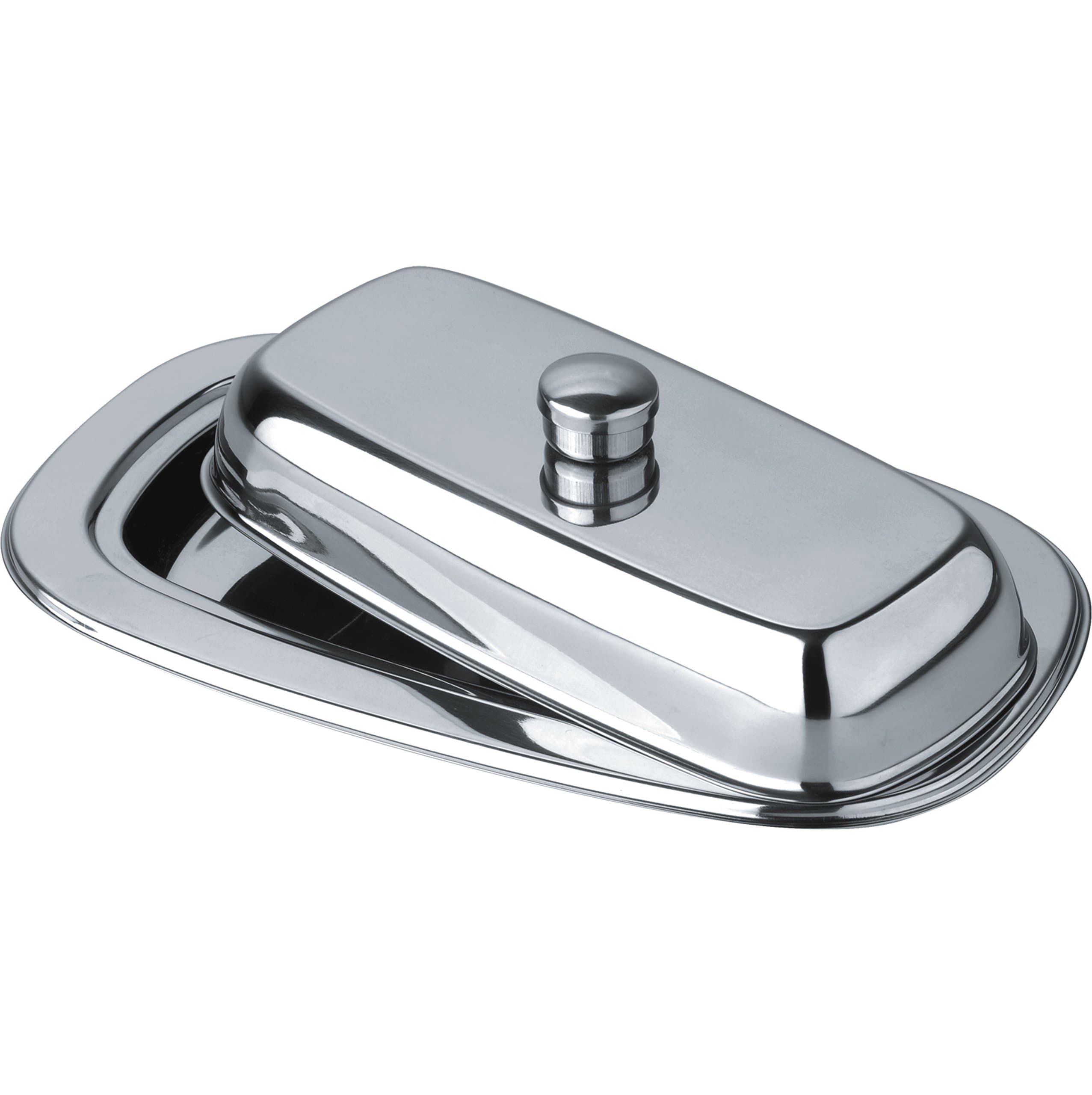 Cuisinox Stainless Steel Rectangular Butter Dish Silver 8" x 4.5" x 2.5"