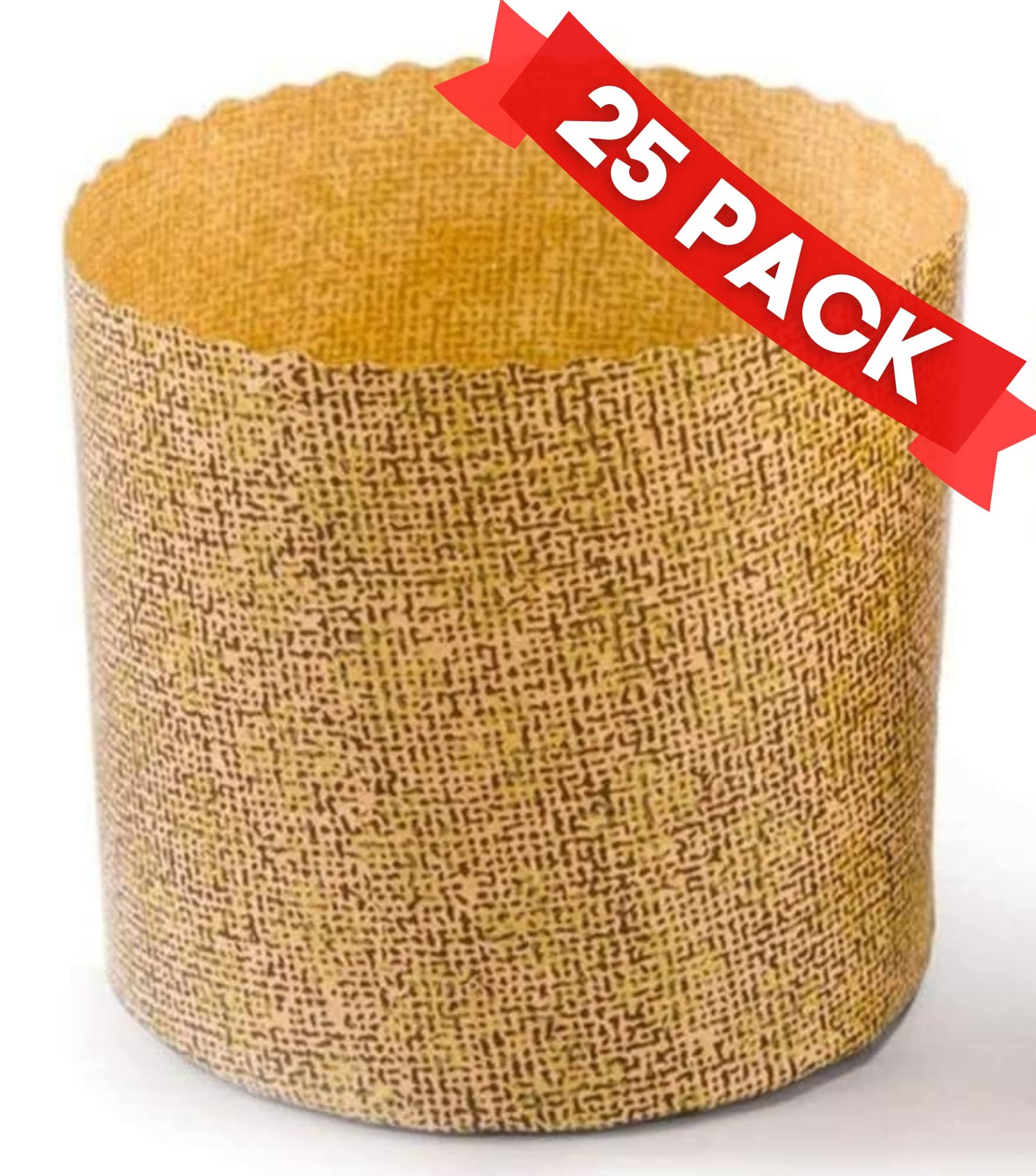 7 oz Panettone Paper Mold | 25 Pack | Easter Bread Paper Mold Paska Kulich - Easter Bread Forms | Non Stick Panettone Baking Cups