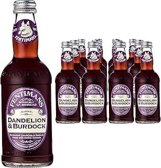 Fentimans Dandelion and Burdock - Botanically Brewed Soft Drink - Exquisitely Crafted & Refreshing Soft Drinks - Gluten-Free and Vegan Friendly Soft Drinks - 12 x 275ml Bottles
