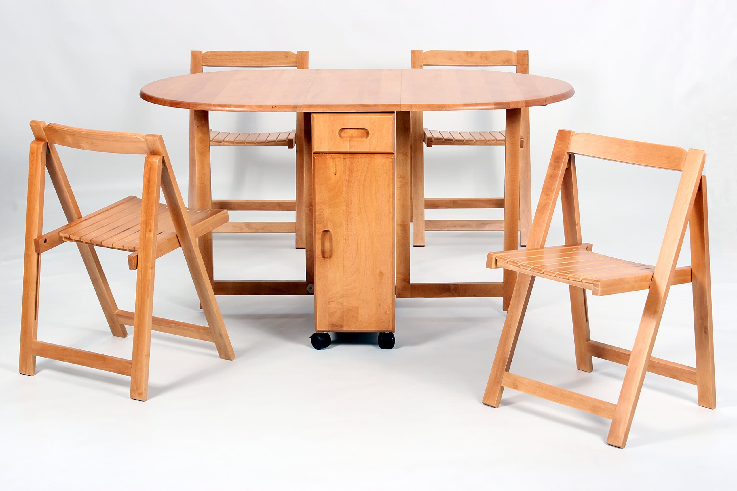 Riverdale Housewares Butterfly Drop Leaf Table 4 Foldable Chairs