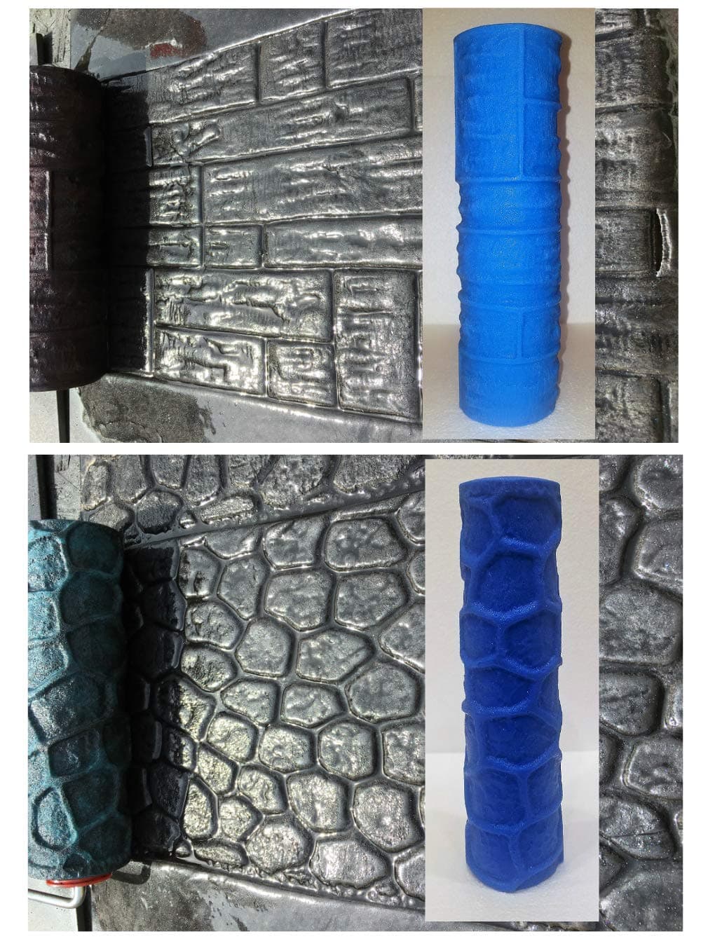 Concrete Stone Texture Roller Kit - Wall Stone & Cobble Stone- For Advanced C...