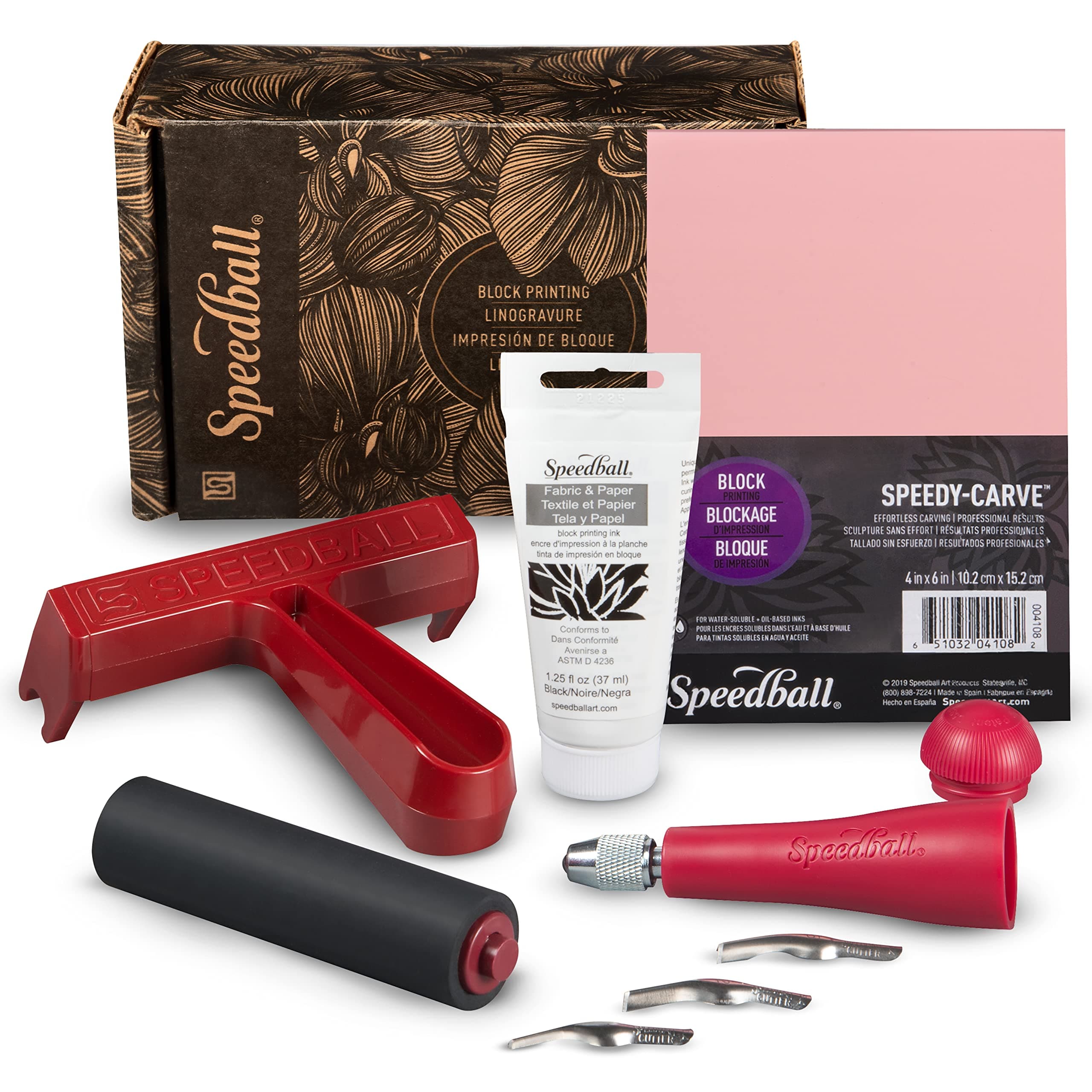 Speedball Starter Block Printing Fabric Kit, Includes All Tools to Get Started with Block Printing Lino Cutting, Super Kit