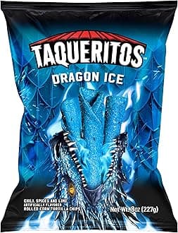 Dragon Ice, Spicy Rolled Corn Tortilla Chips, 8 oz (Pack of 1)