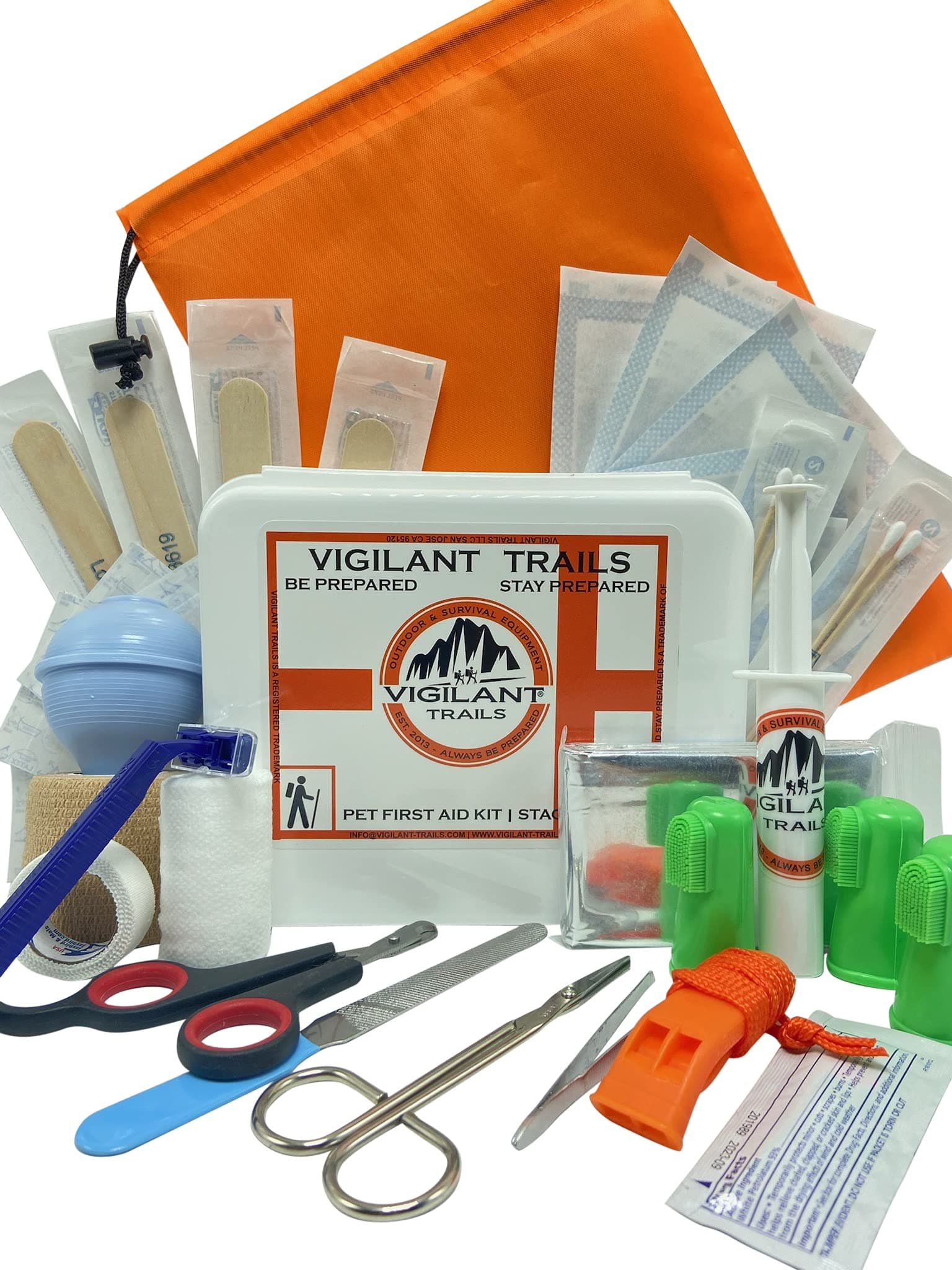 Survival Pet First Aid Kit, Includes Venom Extraction Pump & Nail & Teeth Care