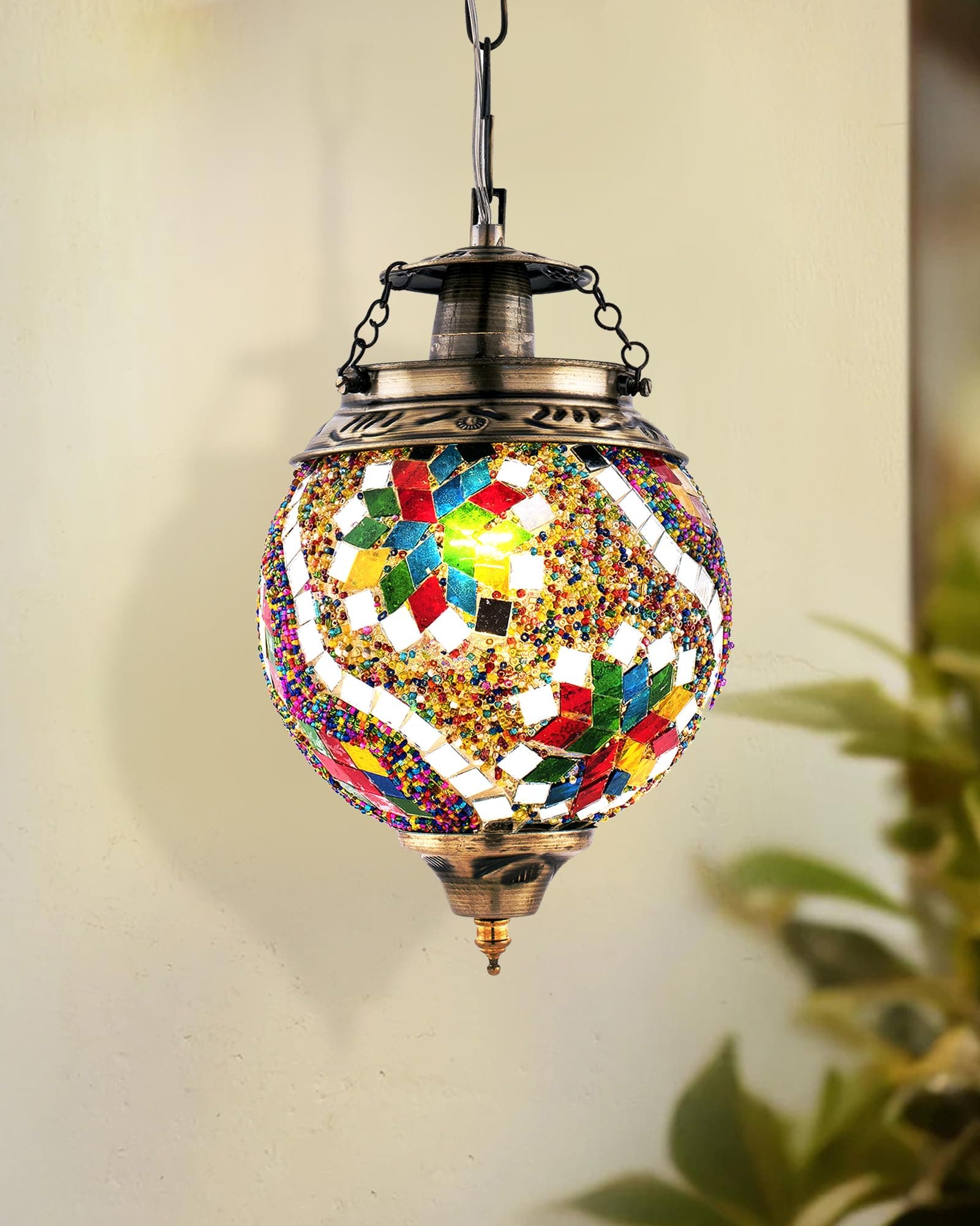 Homesake Metal Globe Hanging Lights, (Multicolour)