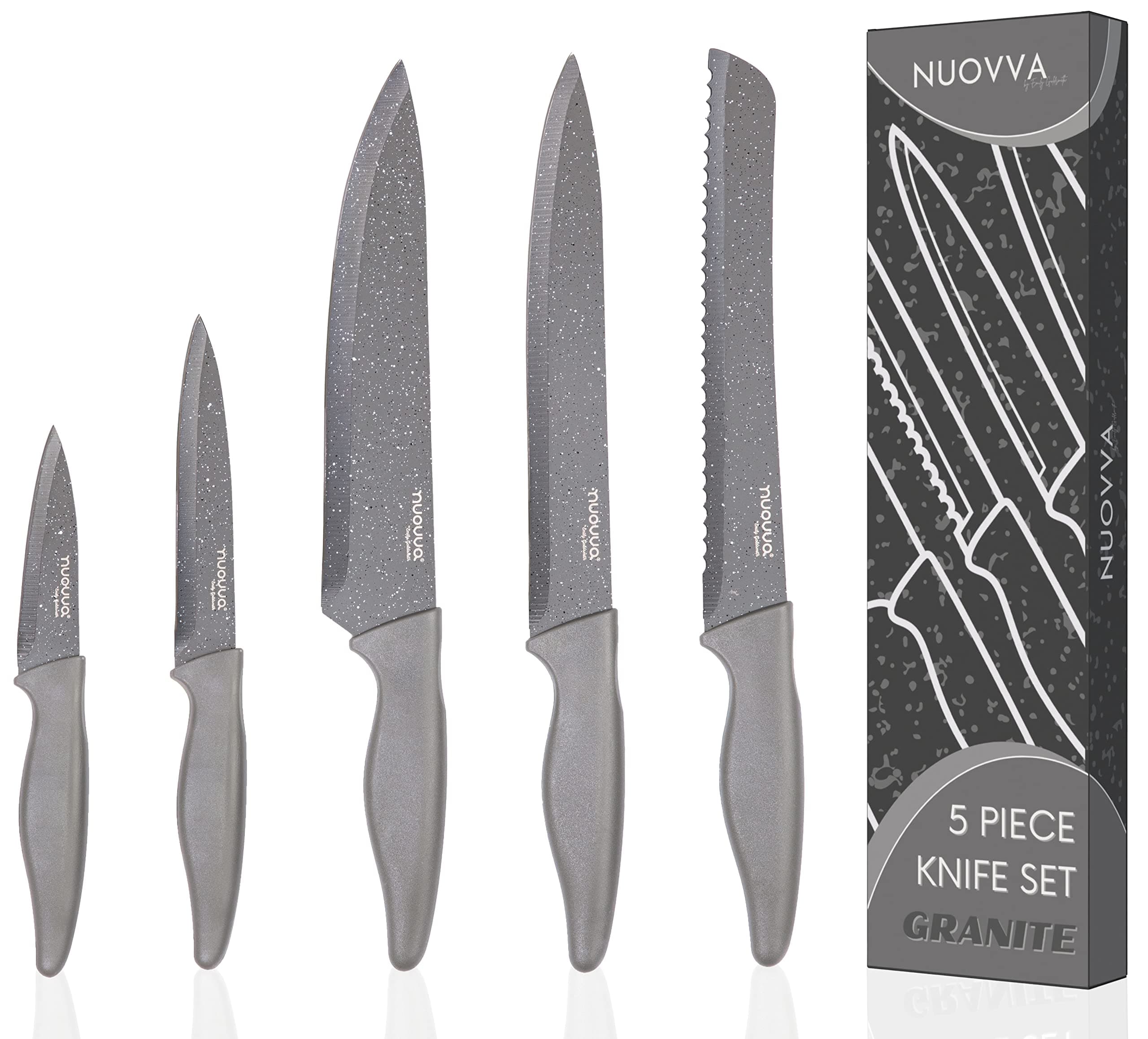 5 Piece Granite Knives Set