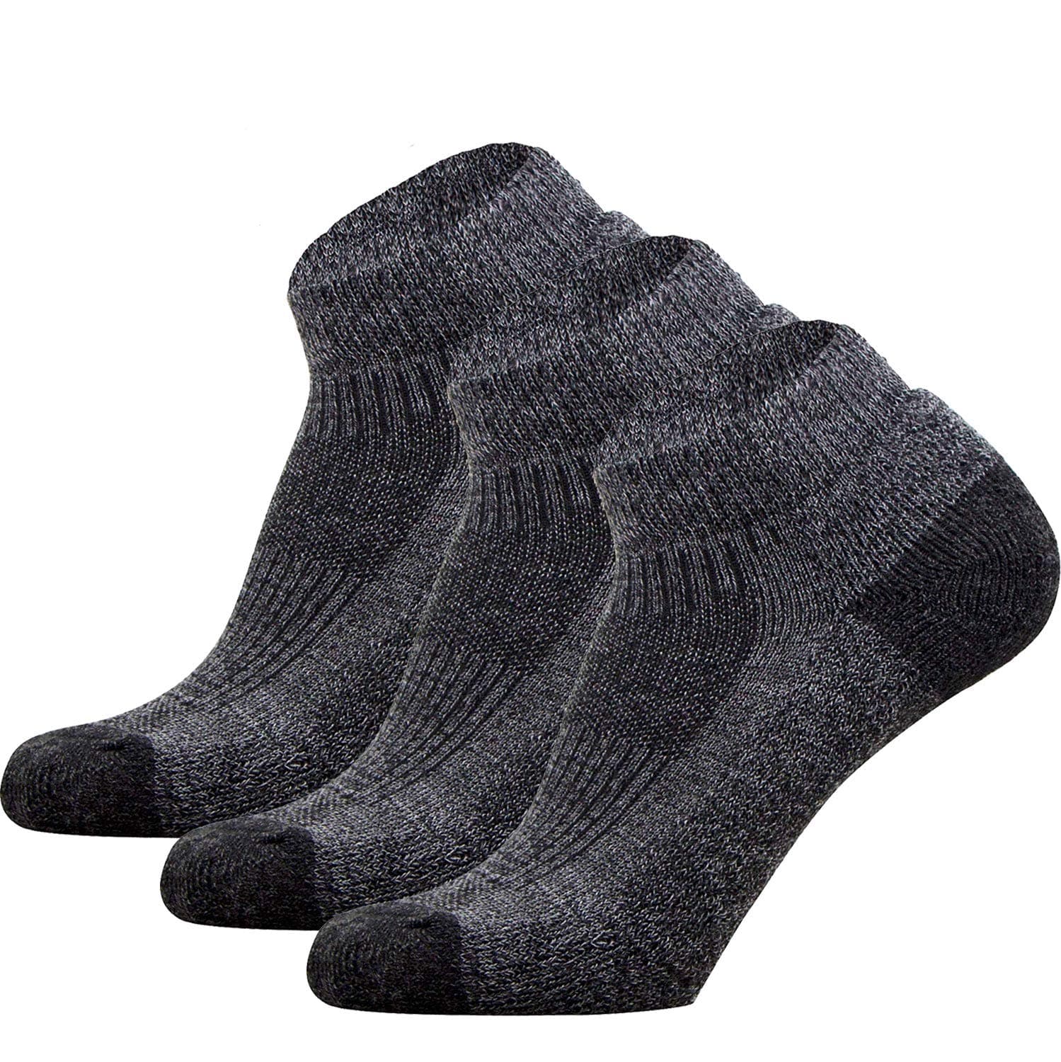Pure Compression Walking Socks - Comfortable Padded Walking Socks - Use for Jogging, Running, Working Out Medium black