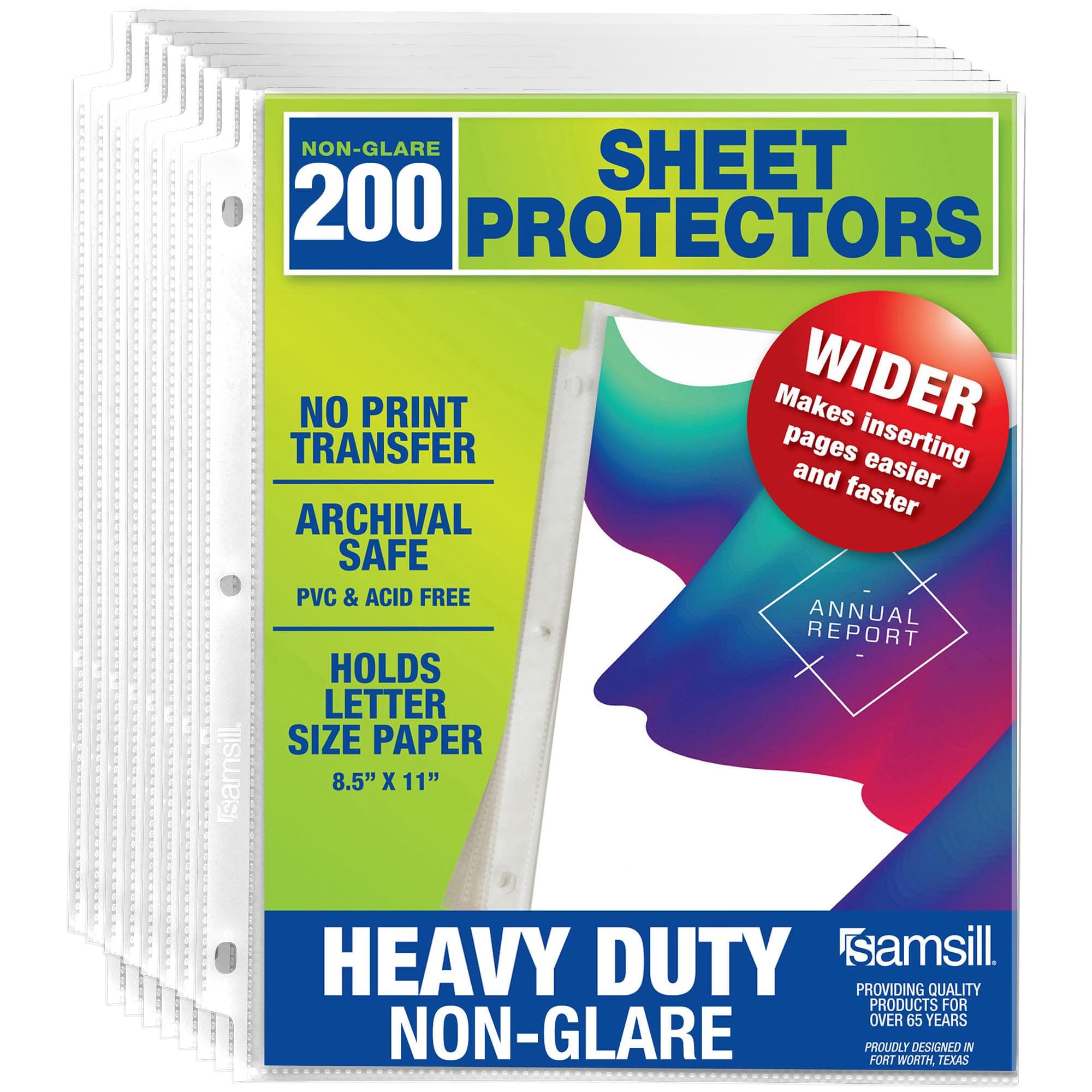 Non-Glare Heavy Weight Sheet Protectors