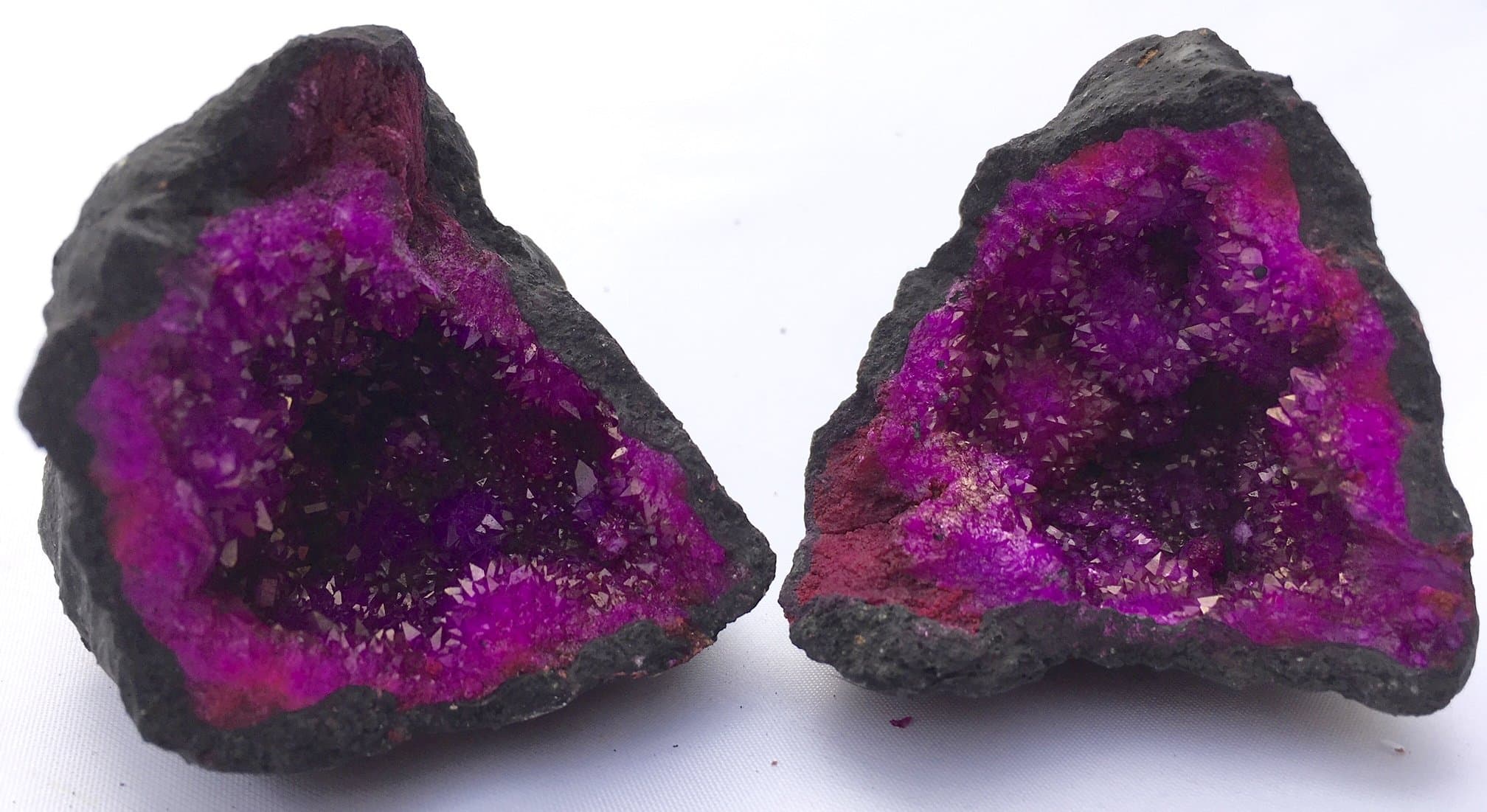 Fuchsia Moroccan Geode with Black Exterior- Split - Gift Packaged