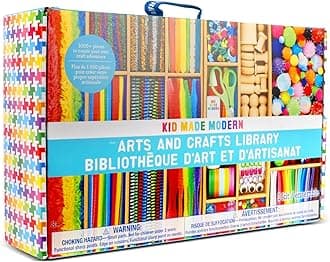 Kid Made Modern Arts and Crafts Supply Library - Coloring Arts and Crafts Kit Ages 6 7 8 9 10 11 12