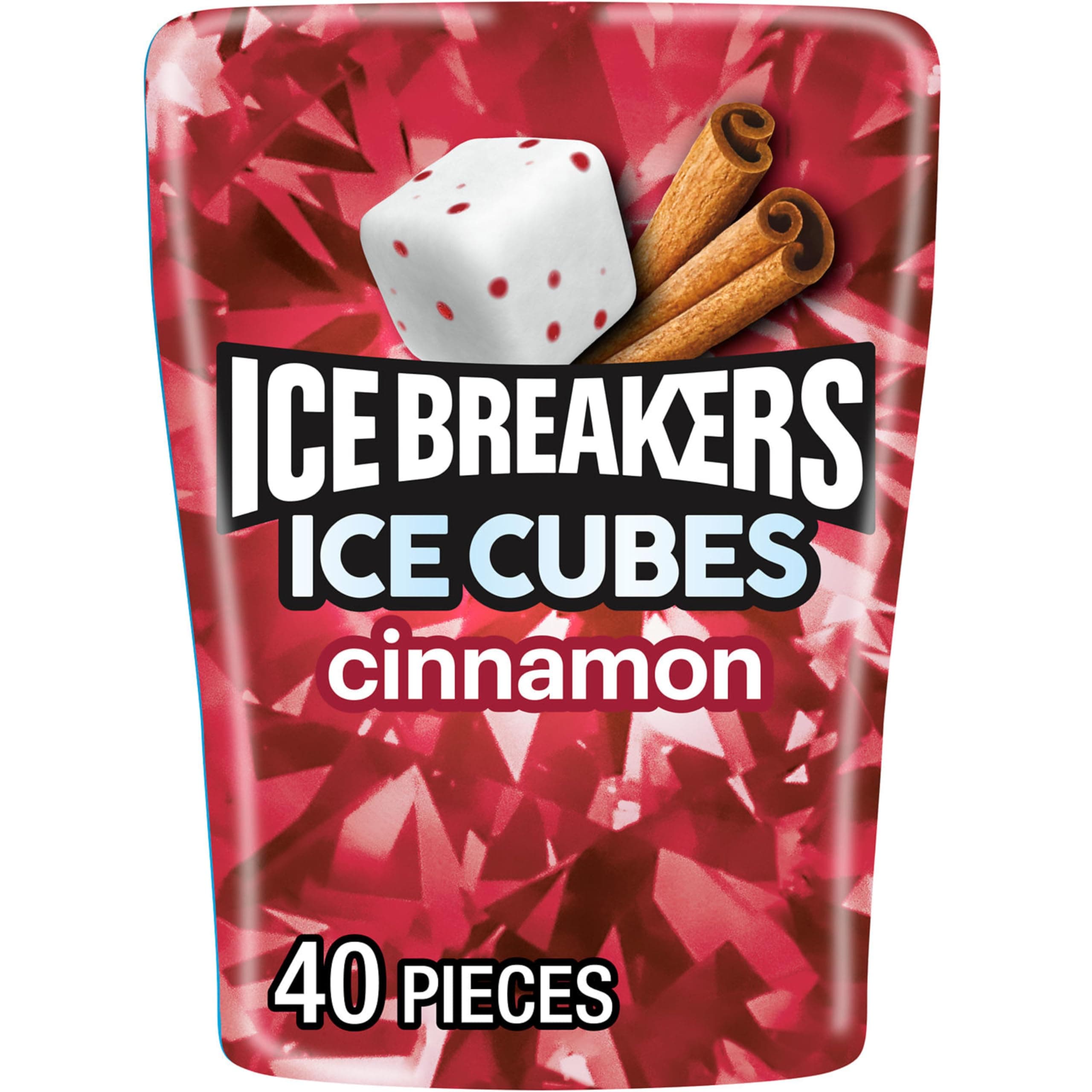 ICE BREAKERS Ice Cubes Sugar Free Gum, Cinnamon, 40 Piece
