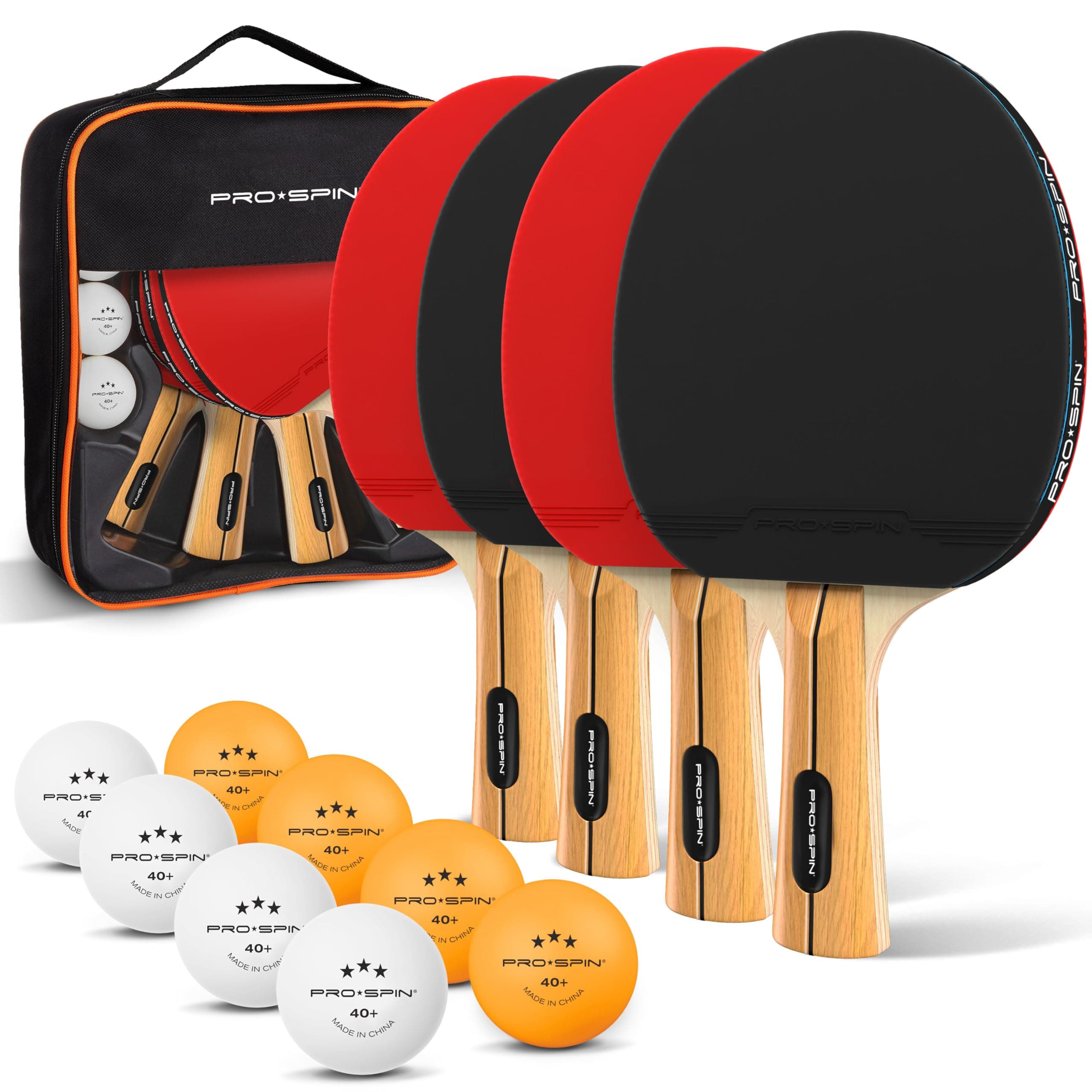 Ping Pong Rackets - High Performance Set | Premium Ping Pong Racket, 3 Star Ping Pong Balls, Case | Table Tennis Kit for 2 or 4