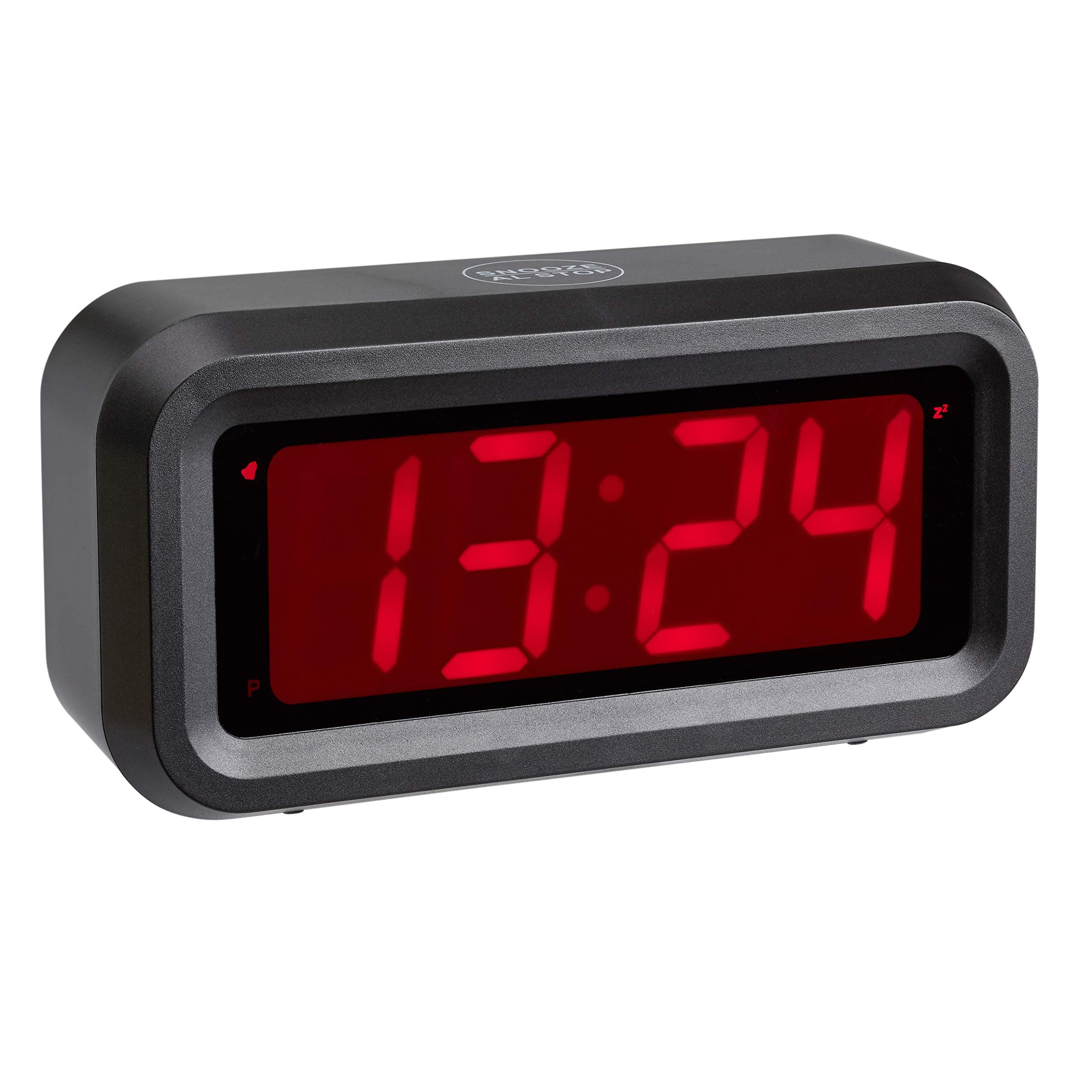 TFADostmann Digital alarm clock Roxy, 60.2024.10, large red LED digits, Snooze, Alarm, brigthness levels