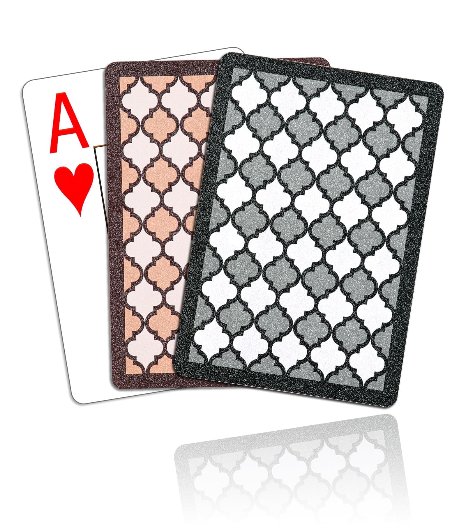 2 Pack Waterproof Playing Cards, 100% Plastic Premium Durable Poker Cards, 2 Deck of Cards - Large Index