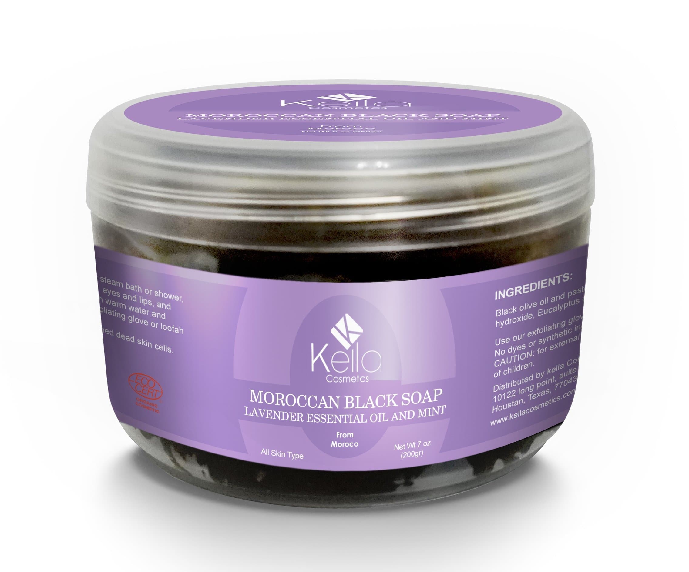 Moroccan Black Soap with Lavender (200gr/7oz)