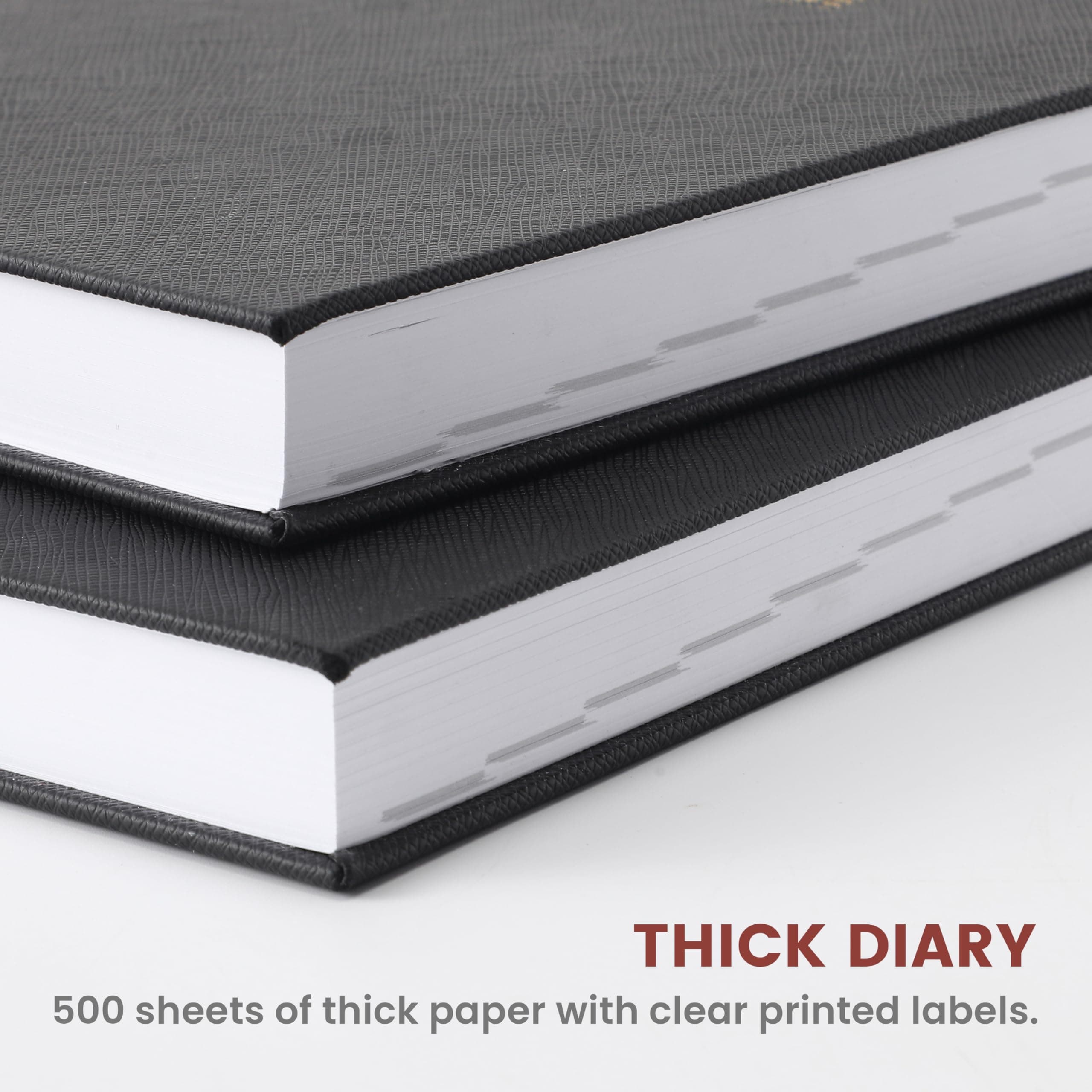 2026 Diary - Diary 2026 Full Page Per Day, Page A Day Calendar, Jan. 2026 - Dec. 2026, 5.8" x 8.4", Agenda for 365 Days - Hardcover Black