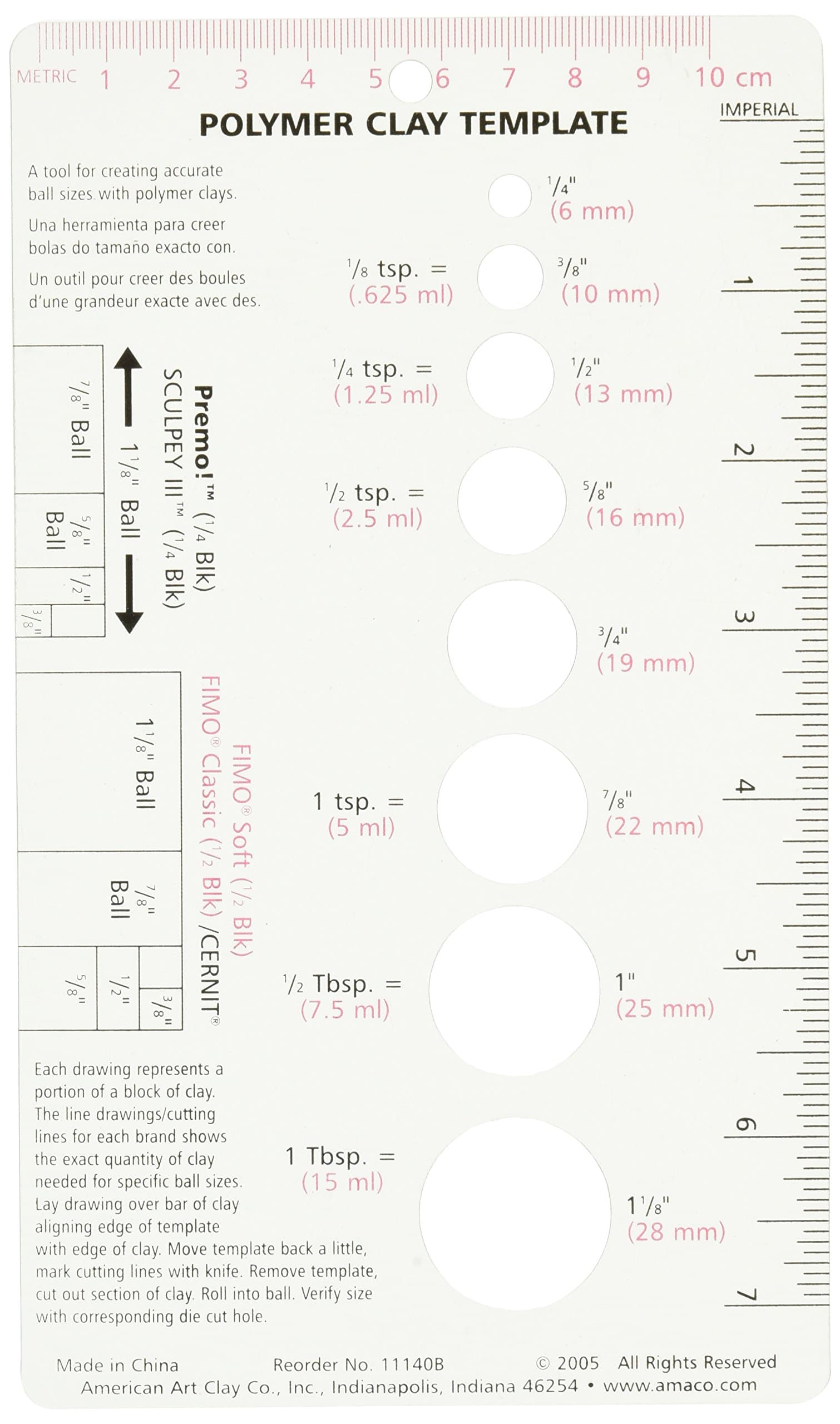 Jones Tones Polymer Clay Template, White