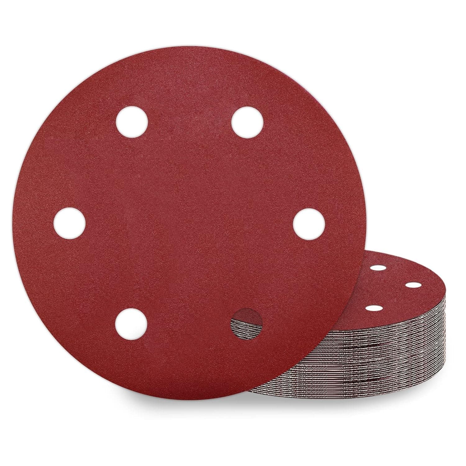 9 Inch Sanding Disc 240 Grit Hook and Loop Sandpaper for 6 Holes Drywall Sander Remove Popcorn Ceiling Sheetrock (30PCS)