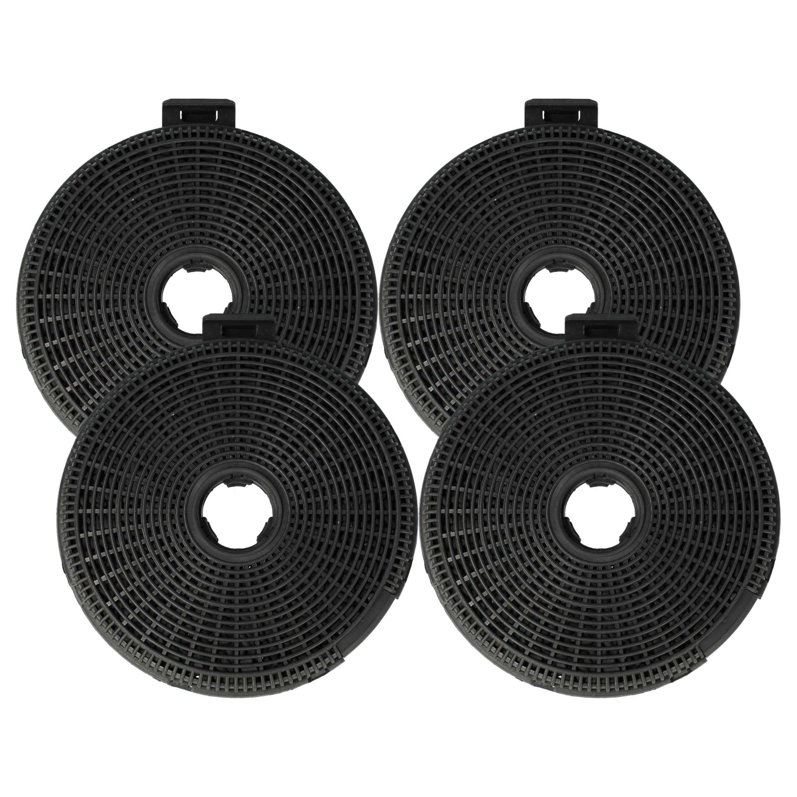 vhbw 4x Activated Carbon Filter compatible with Teka DB 1 90, DB 1 70, DB 90, DB 60, DBB 60 SS, DB1-60 VR01, DBB70 SS Extractor Hood - 20 cm