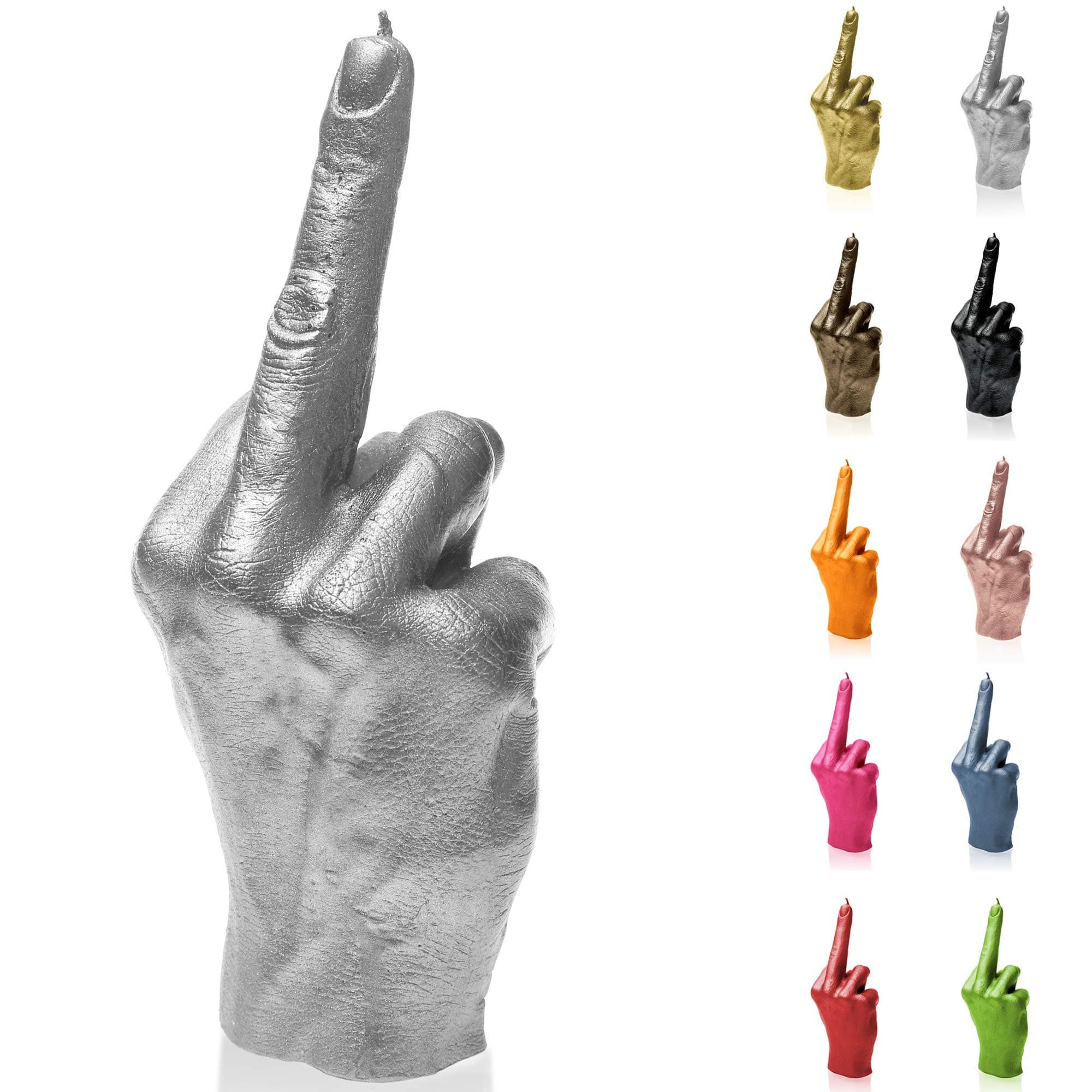 Candellana Middle Finger Candle-Silver