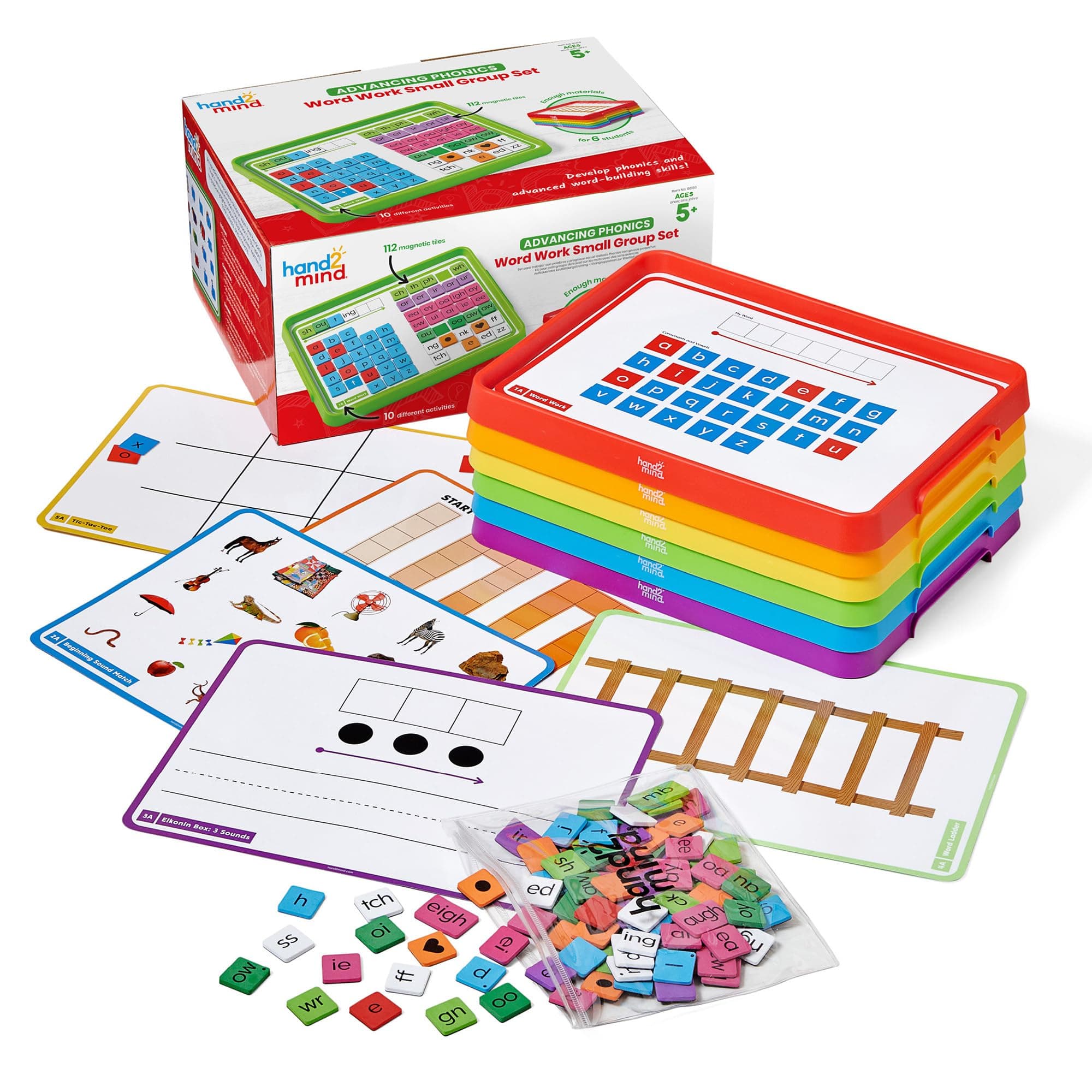 Advancing Phonics Word Work Small Group Set, Magnetic Letter Tiles, Magnetic Letter Trays, Kindergarten Phonics Manipulatives, Phonemic Awareness, Science of Reading Classroom Materials