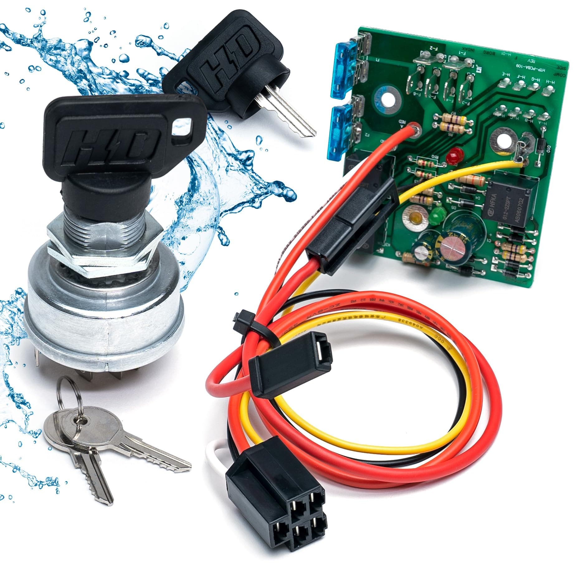 HD Switch AM132500 Ignition Key Switch Module w/Replaceable Ignition Fits John Deere LX255 LX266 LX277 LX279 LX280 LX288 LX289 GT225 GT235 GT235E GT245 GX255 GX325 GX335 GX355 GX345 Tractors HD Switch