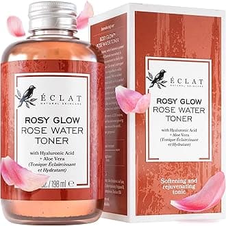 Eclat Skincare Rose Water Toner – Hydrating Toner for Face - Rosewater with Hyaluronic Acid & Aloe Vera - Alcohol Free & Skin Soothing Formula - Rejuvenating & Calming Facial Skin Care